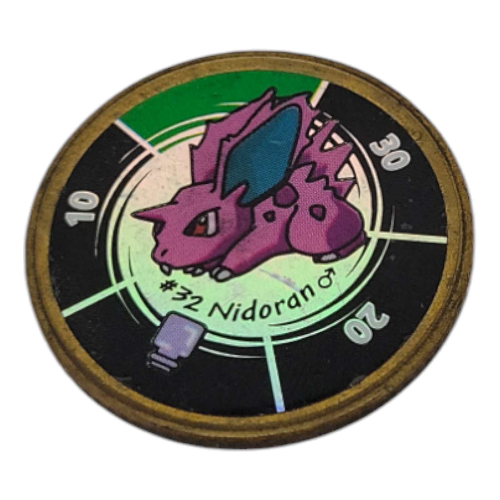 1999 Vintage Nintendo Hasbro Pokemon Battle Coin Gold Nidoran #32