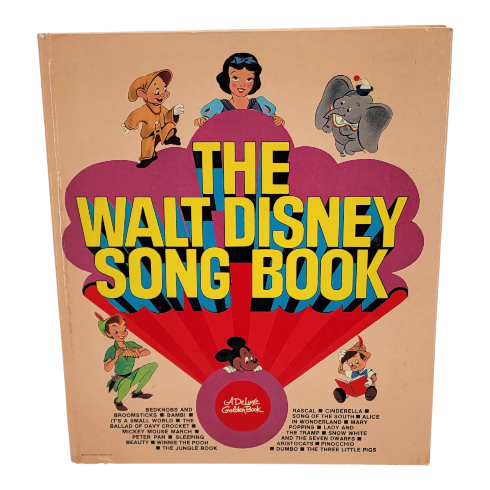 Vtg Golden Press The Walt Disney Song Book Deluxe Edition Hardcover 79-155676
