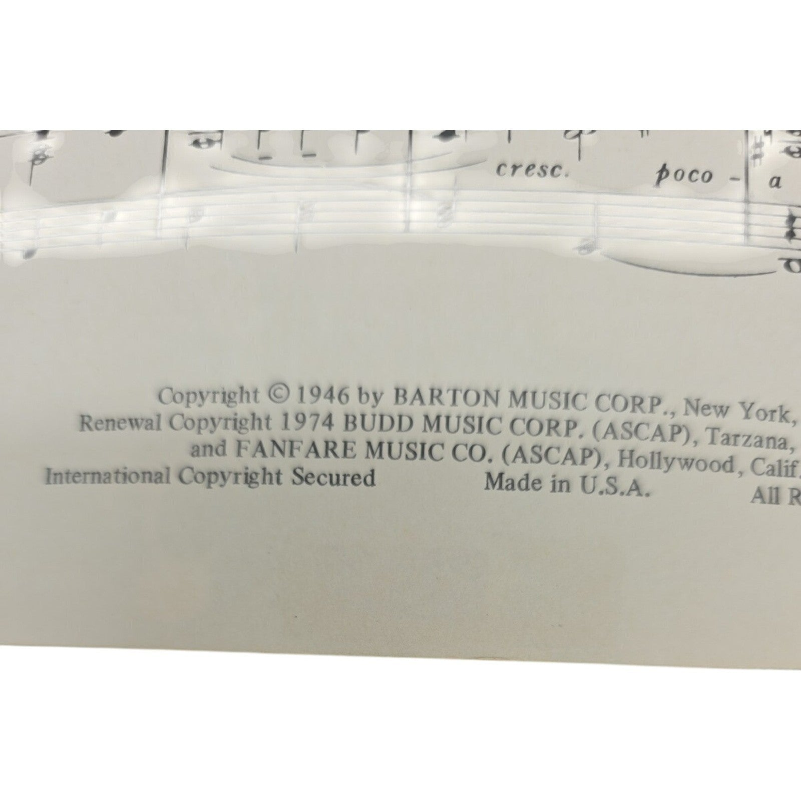 Vintage 1950s Sheet Music “Full Moon And Empty Arms” by Buddy Kaye & Ted Mossman