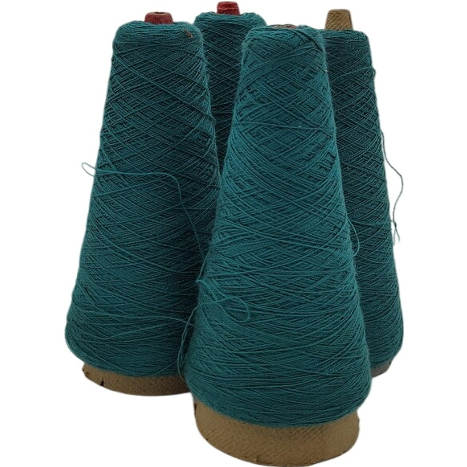 Vintage Pisgah Yarn 2/24 Acrylic Cone Yarn 61-L Green 13607 Lot of 4