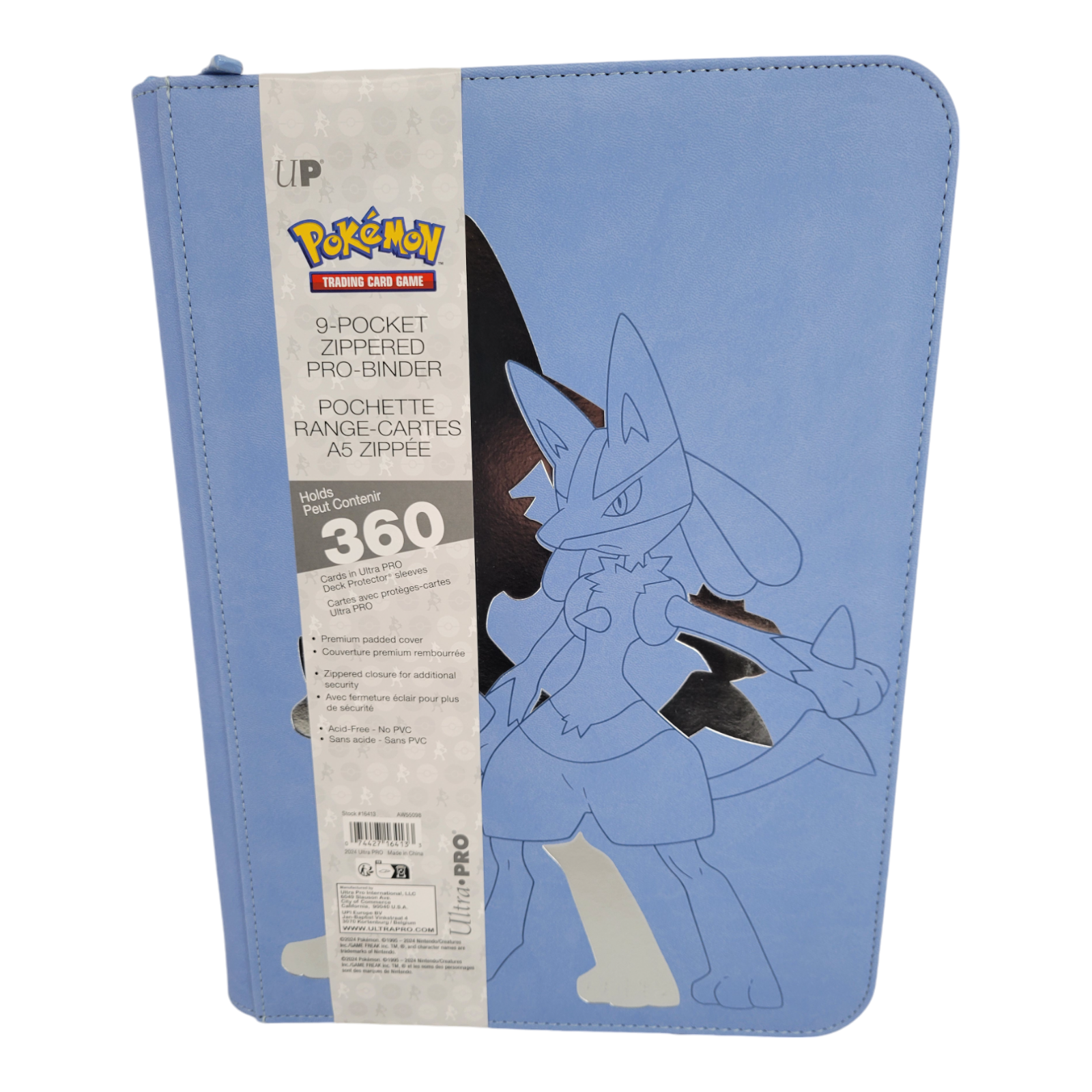 Ultra PRO Elite Series Lucario 9 Pocket Zippered Binder for Pokémon TCG