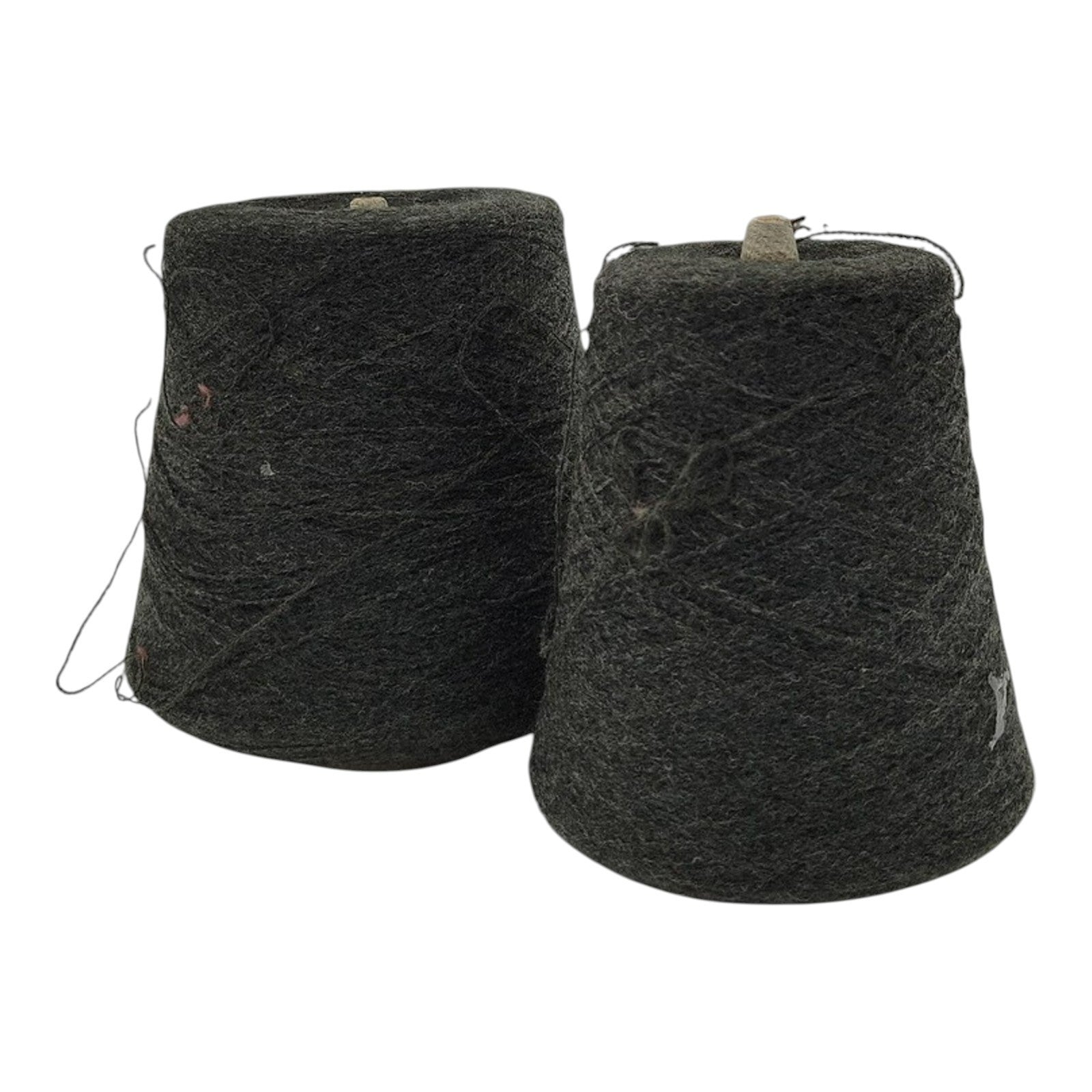 Vintage 1980s Templon Black Heather S-50846 Cone Yarn 2/24 Lot of 2