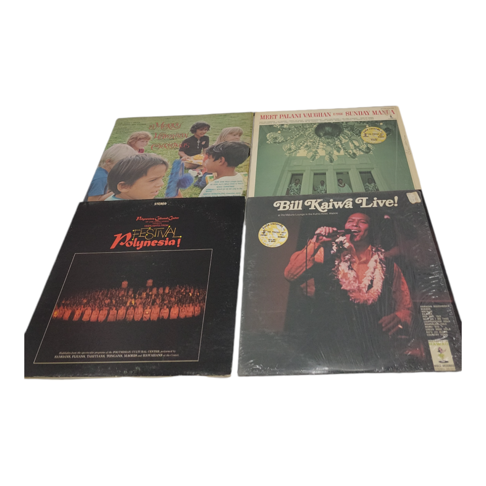 Vintage Polynesian and Hawaiian Various Artists Vinyl LP 4 Record Bundle