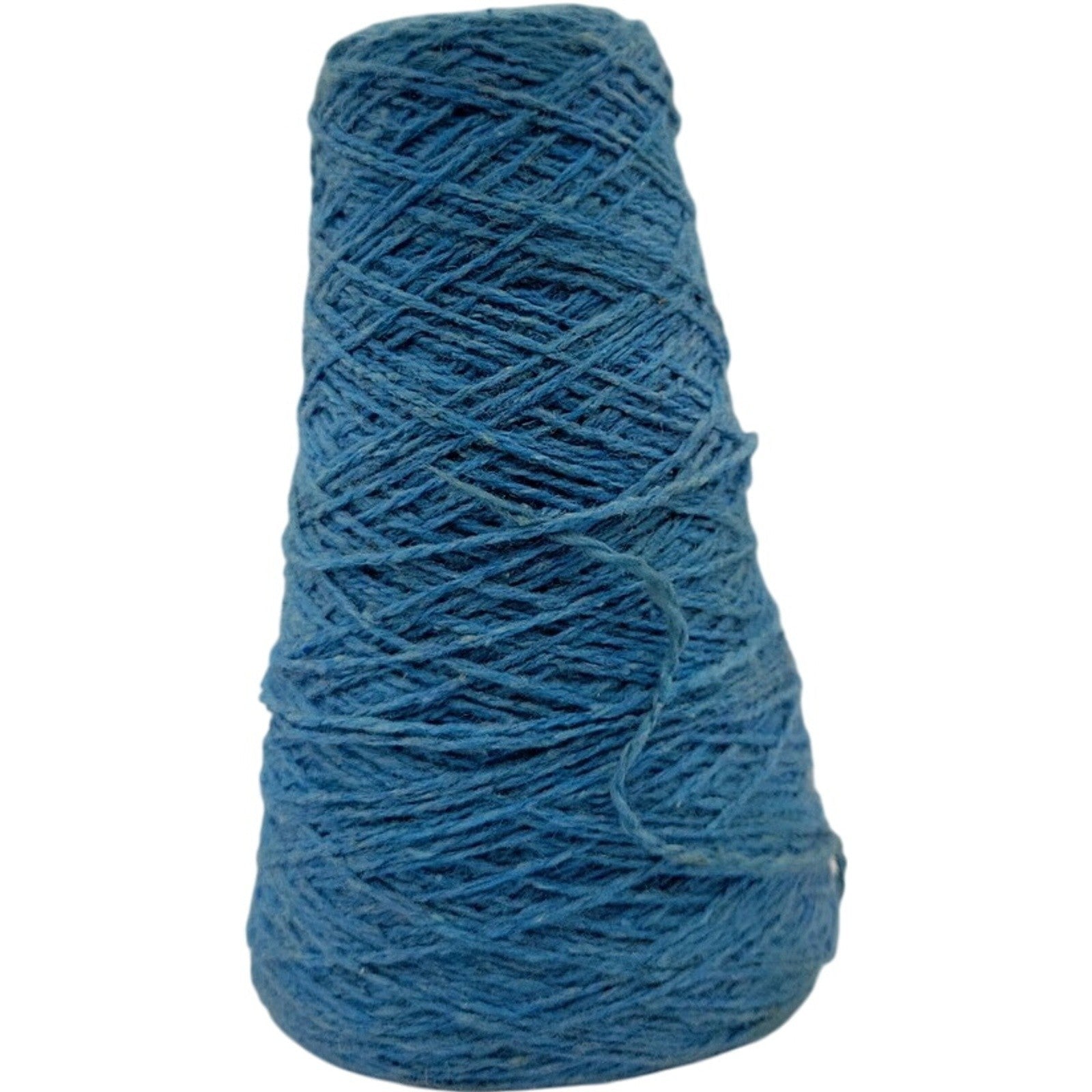 Vintage Teal Blue Weaving Knitting Crochet Cone Yarn