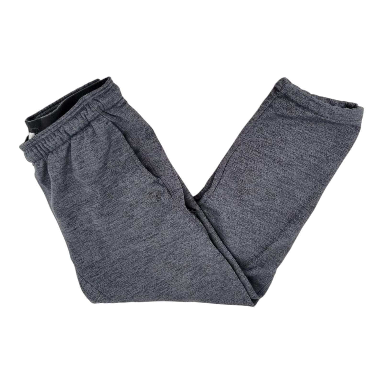 AND1 Men's Gray Fleece Jogger Sweatpants Size L Zipper Pockets Pull-On