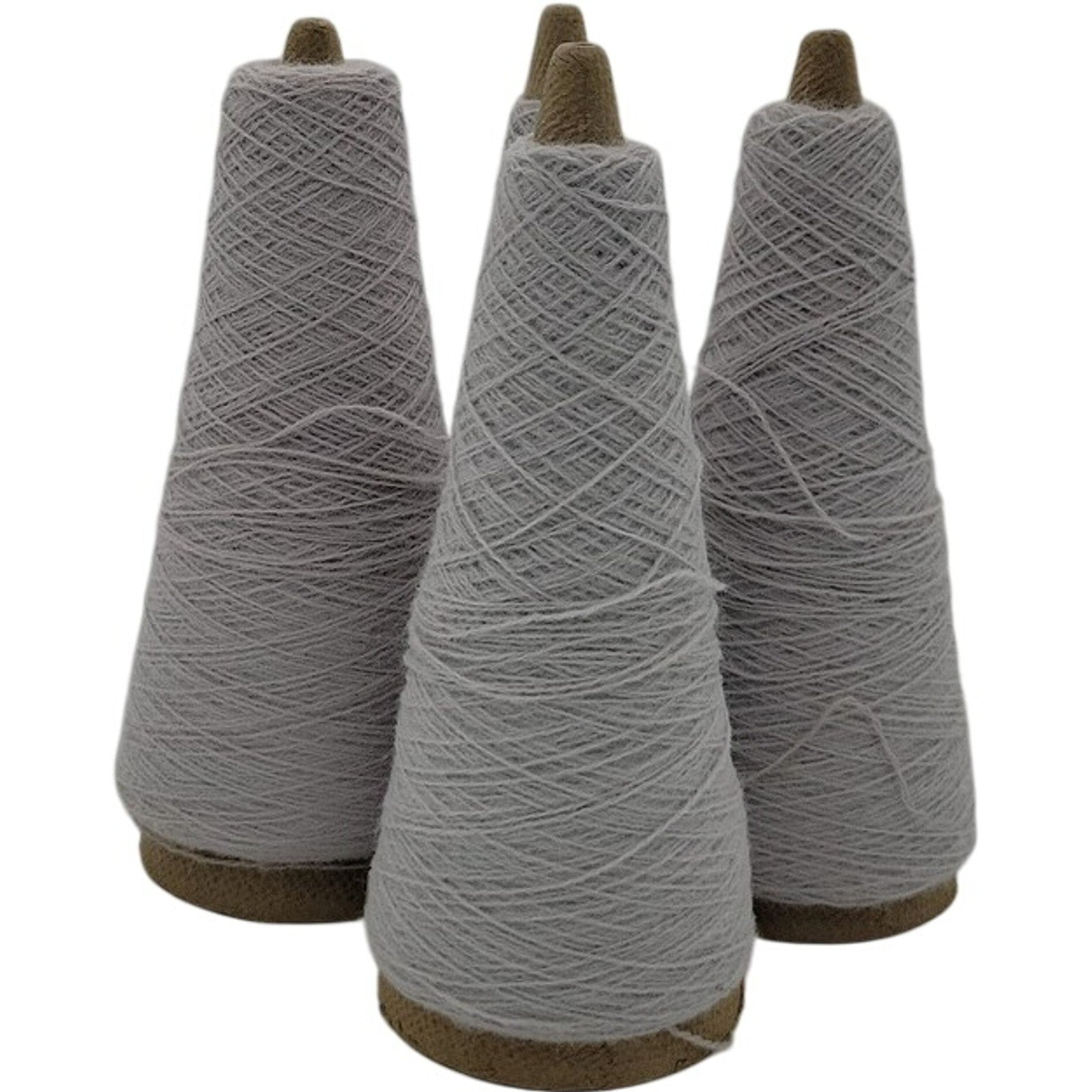 Vintage Phoenix Dye Works 2/24 Acrylic Cone Yarn Silver Grey 485721 Lot of 4