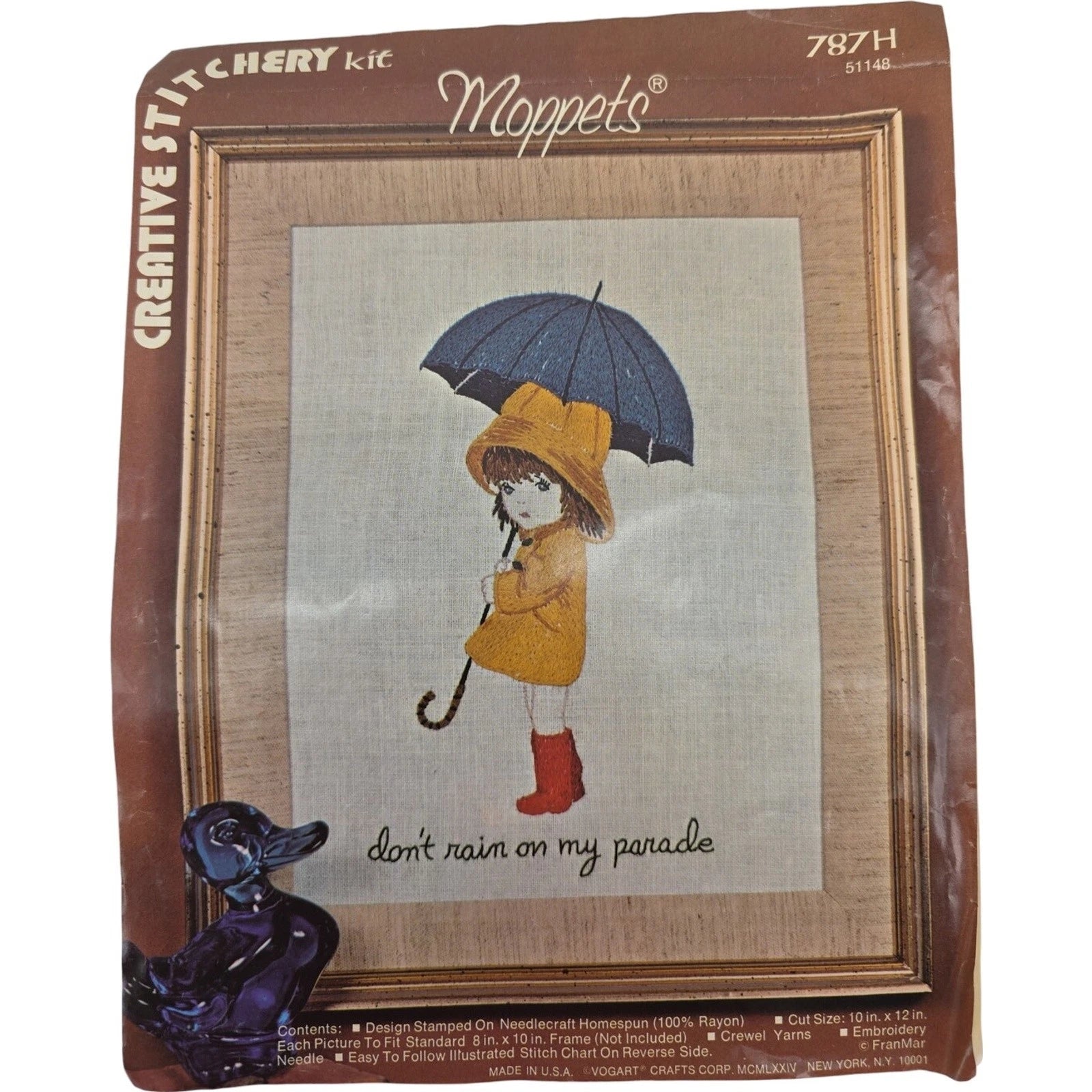 Vintage Moppets Creative Stitchery Kit Don’t Rain On My Parade #787H