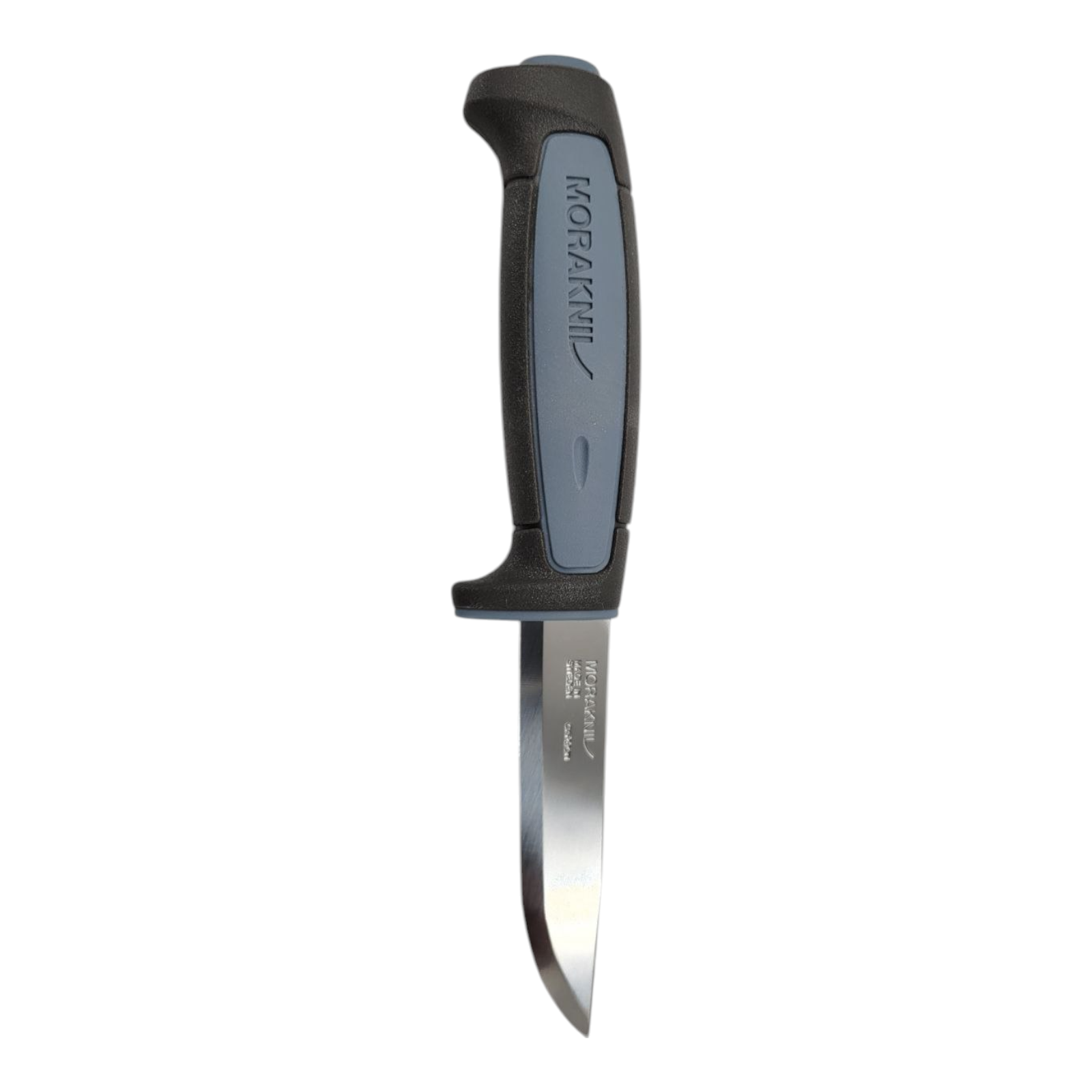 Mora Basic 511 Carbon Steel Blade Knife with Blue Gray Polypropylene Handle