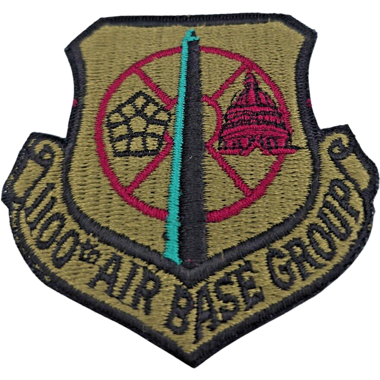 Vintage US Air Force 1100th Airbase Group Washington DC Subdued Patch Circa 1999