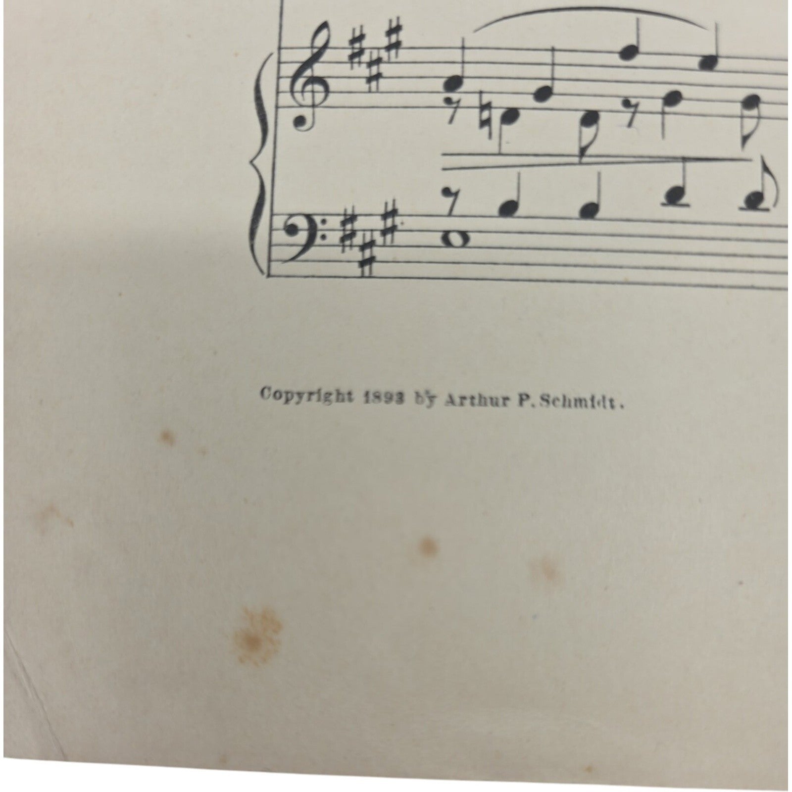 1893 Romance for Violin and Piano Vintage Sheet Music by Mrs. H. H. A. Beach