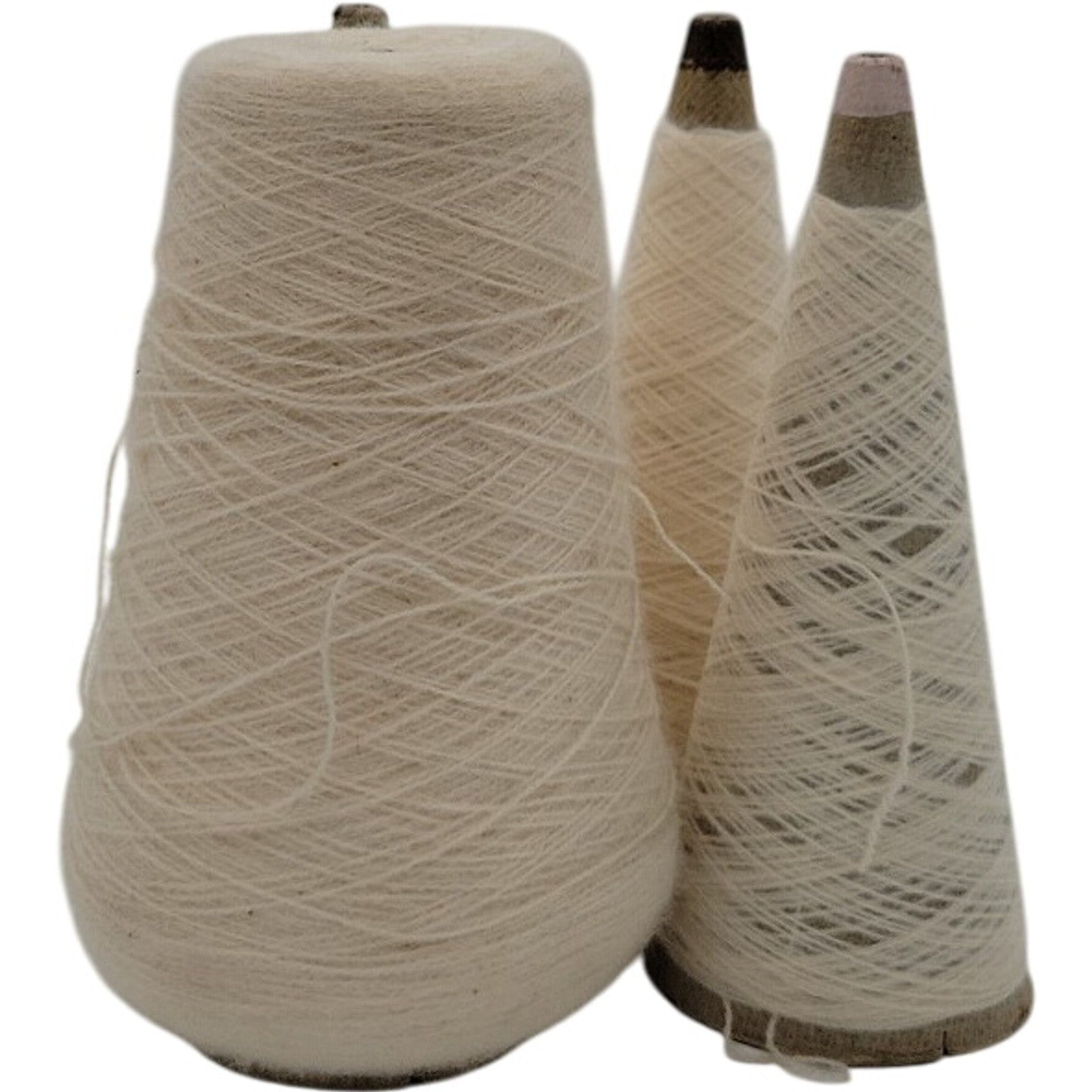 Vintage Templon Cream Heather 2/24 O/N Weaving Cone Yarn S-76294 Lot of 4