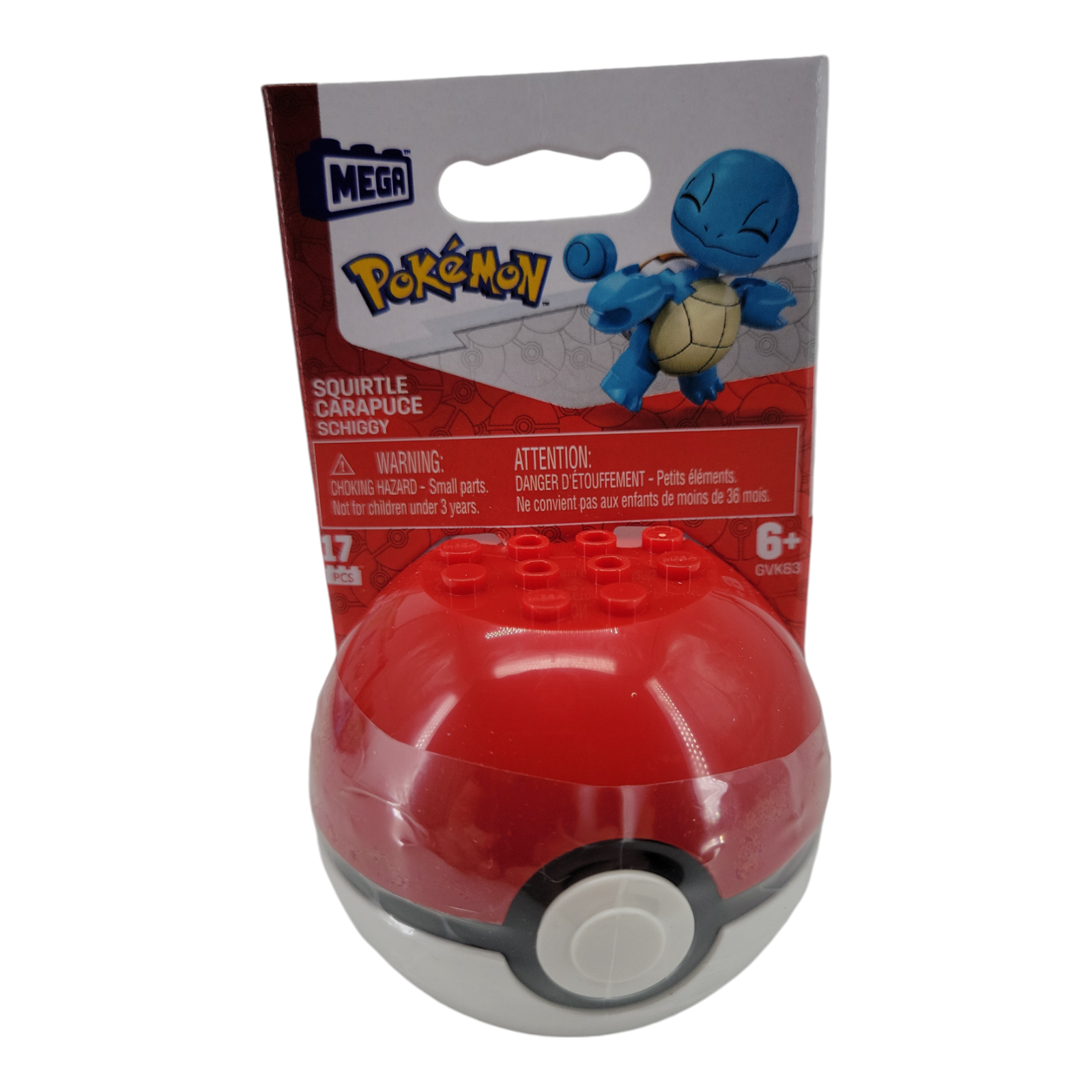 MEGA Pokemon Squirtle Building Set with 17 Pieces and Poké Ball