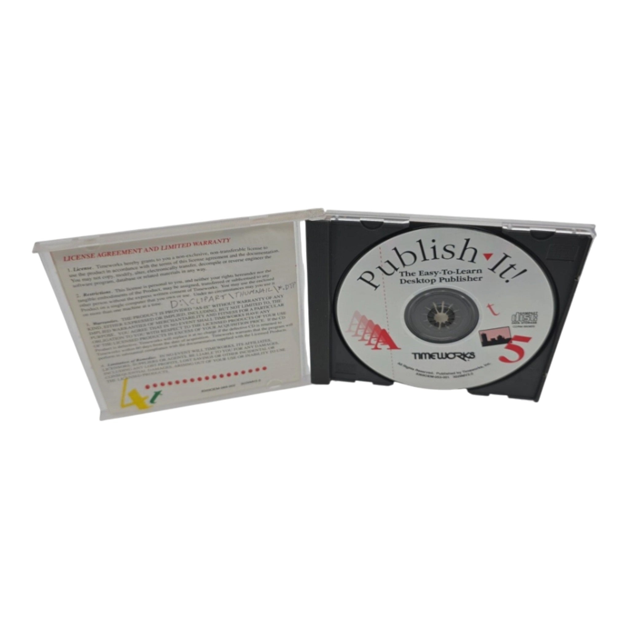 Timeworks Publish-It! Version 2.0 CD-ROM Desktop Publisher IBM PC Software 1992