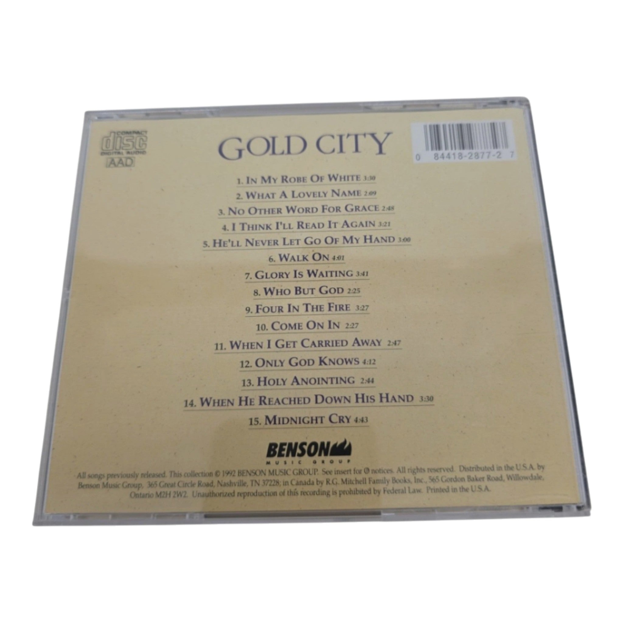 Gold City Masters of Gospel 1992 Benson Music 15 Classic Songs Compilation