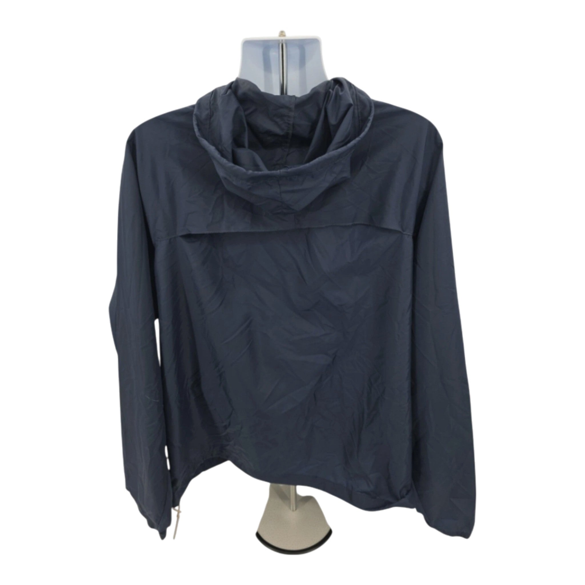 Unbranded Lightweight Zippered Nylon Blue Golf Rain Jacket With Hood Size XXL