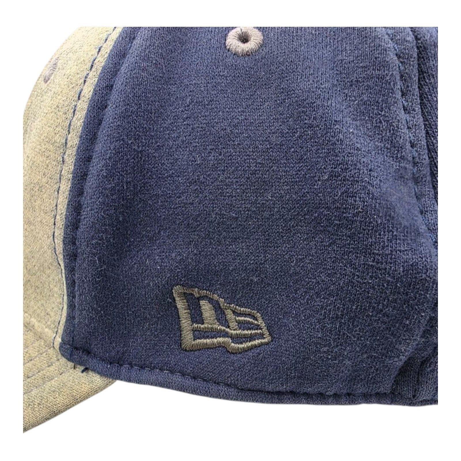 New Era Atlanta Braves MLB A-Flex Fitted Baseball Cap Gray Navy Size M-L