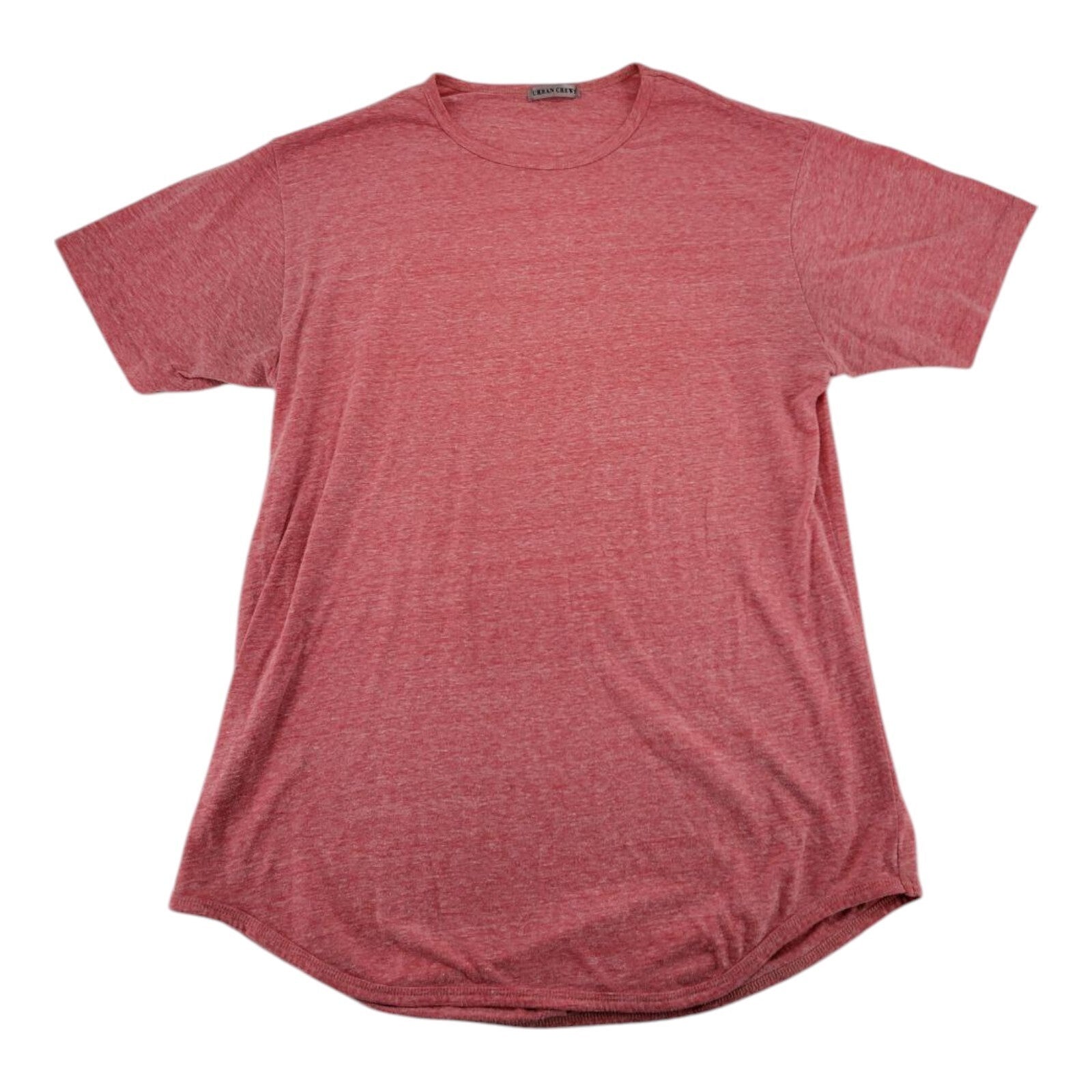 Urban Crews Heathered Red Crewneck Short Sleeve Womens T-Shirt Size L