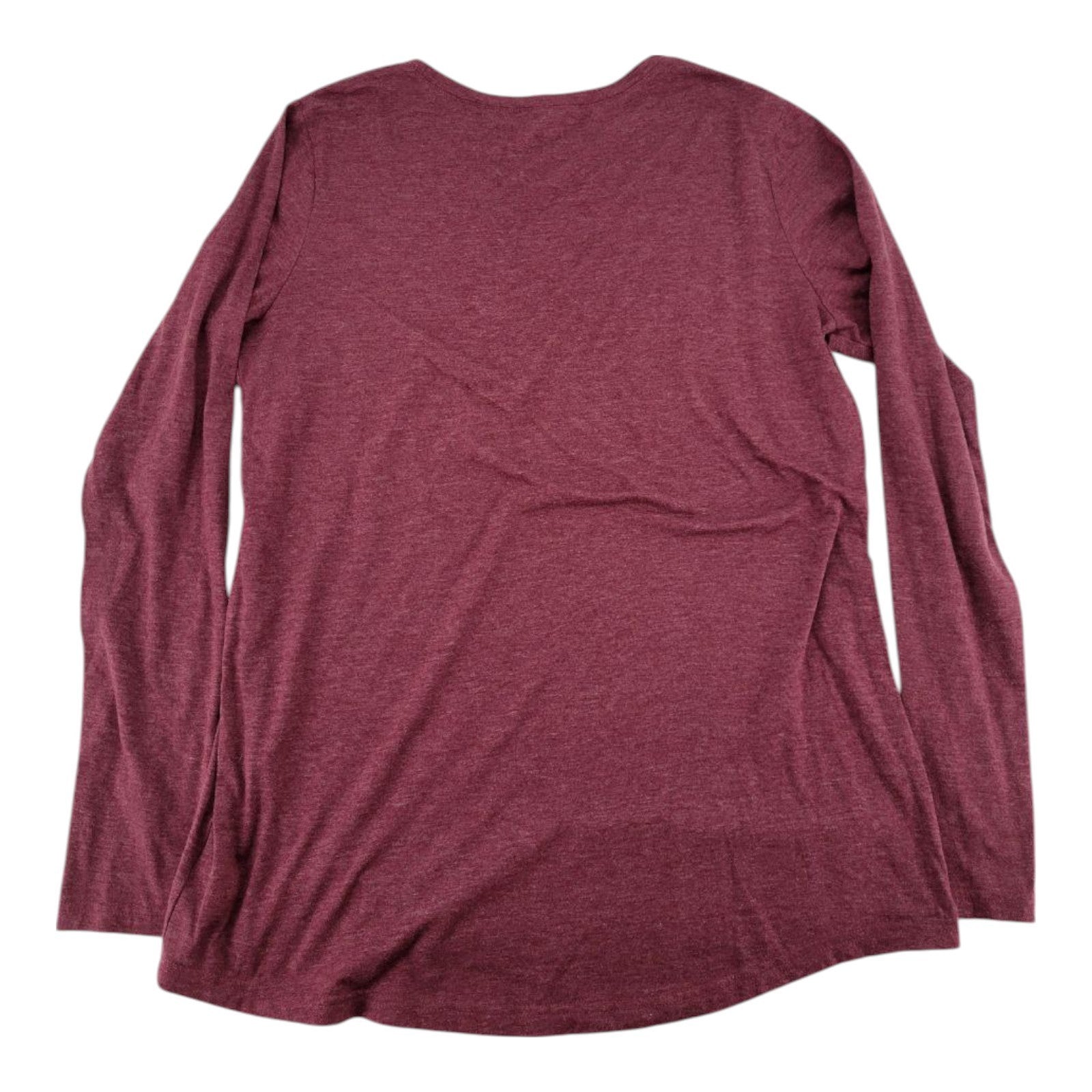 Reebok Womens Maroon Long Sleeve Athletic Shirt Size XL