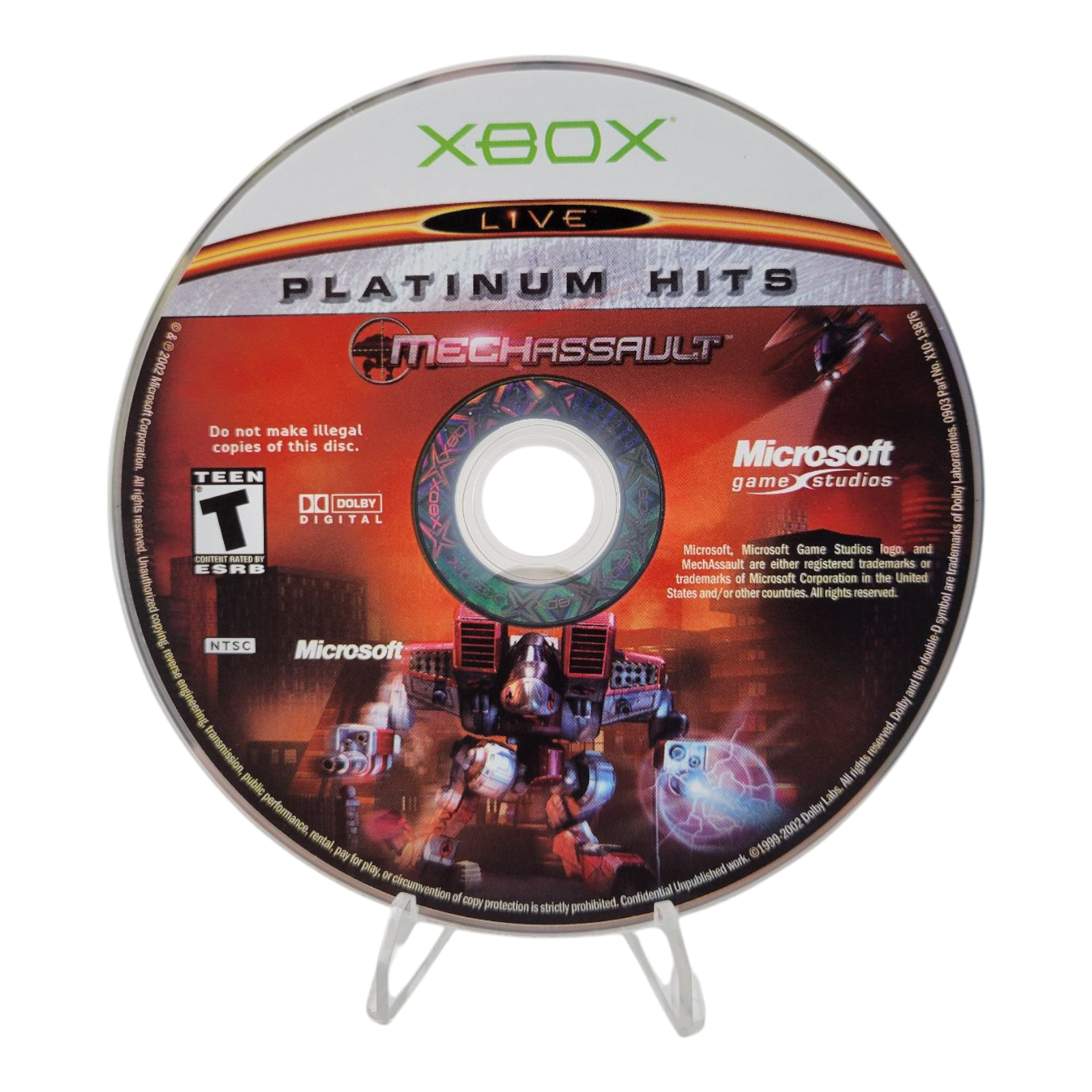 Microsoft MechAssault Xbox Platinum Hits 2002 Complete with Manual Case