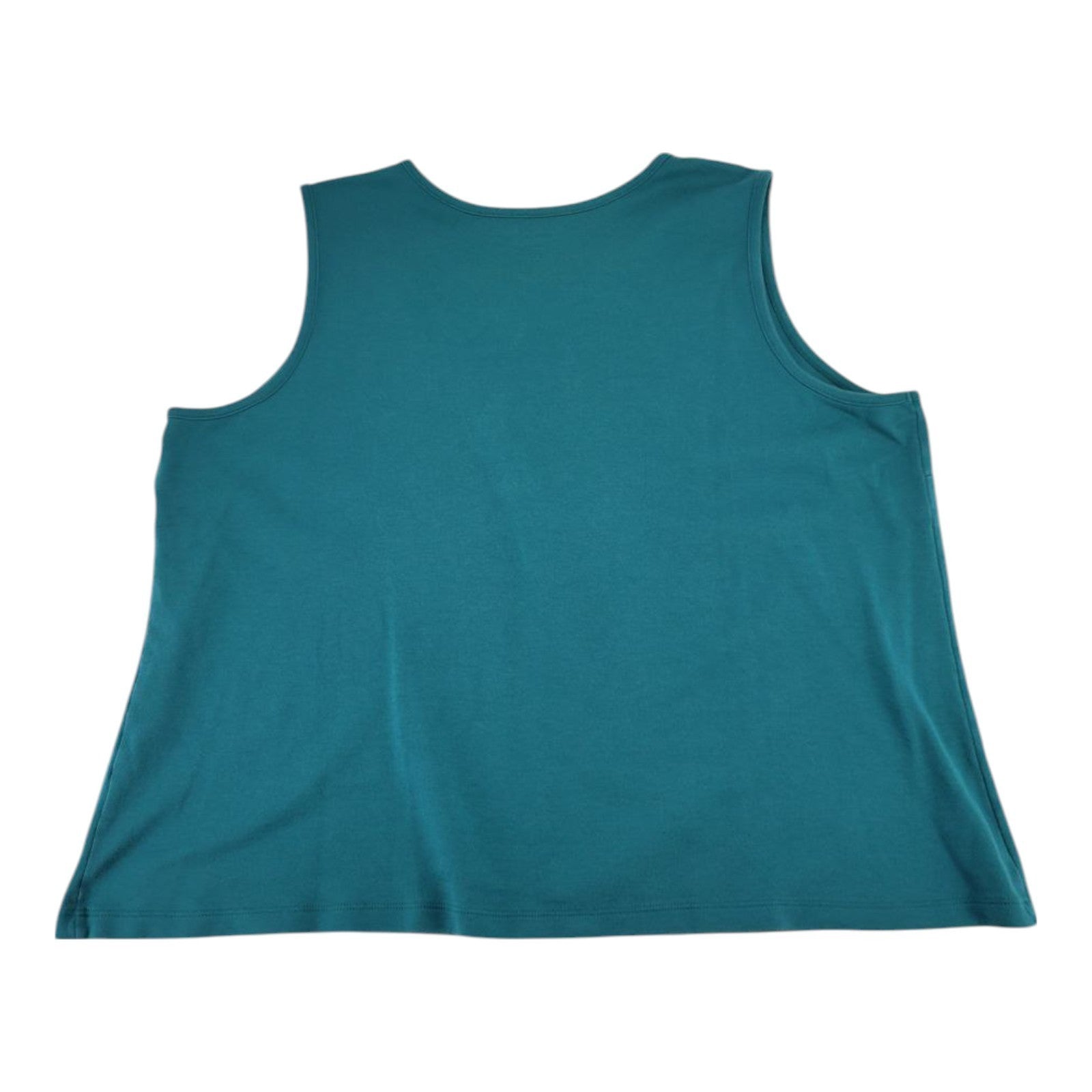 L.L. Bean Women's Teal Sleeveless Tank Top 1X Supima Cotton