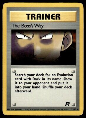 Pokemon TCG Team Rocket The Boss’s Way 2000 Uncommon #73 Lightly Played Card