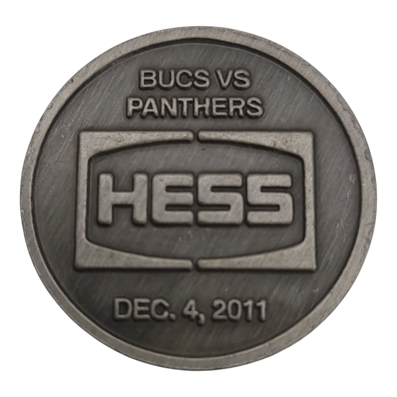 Hess NFL Jimmie Giles 2011 Ring of Honor Coin Bucs vs Panthers Souvenir Token