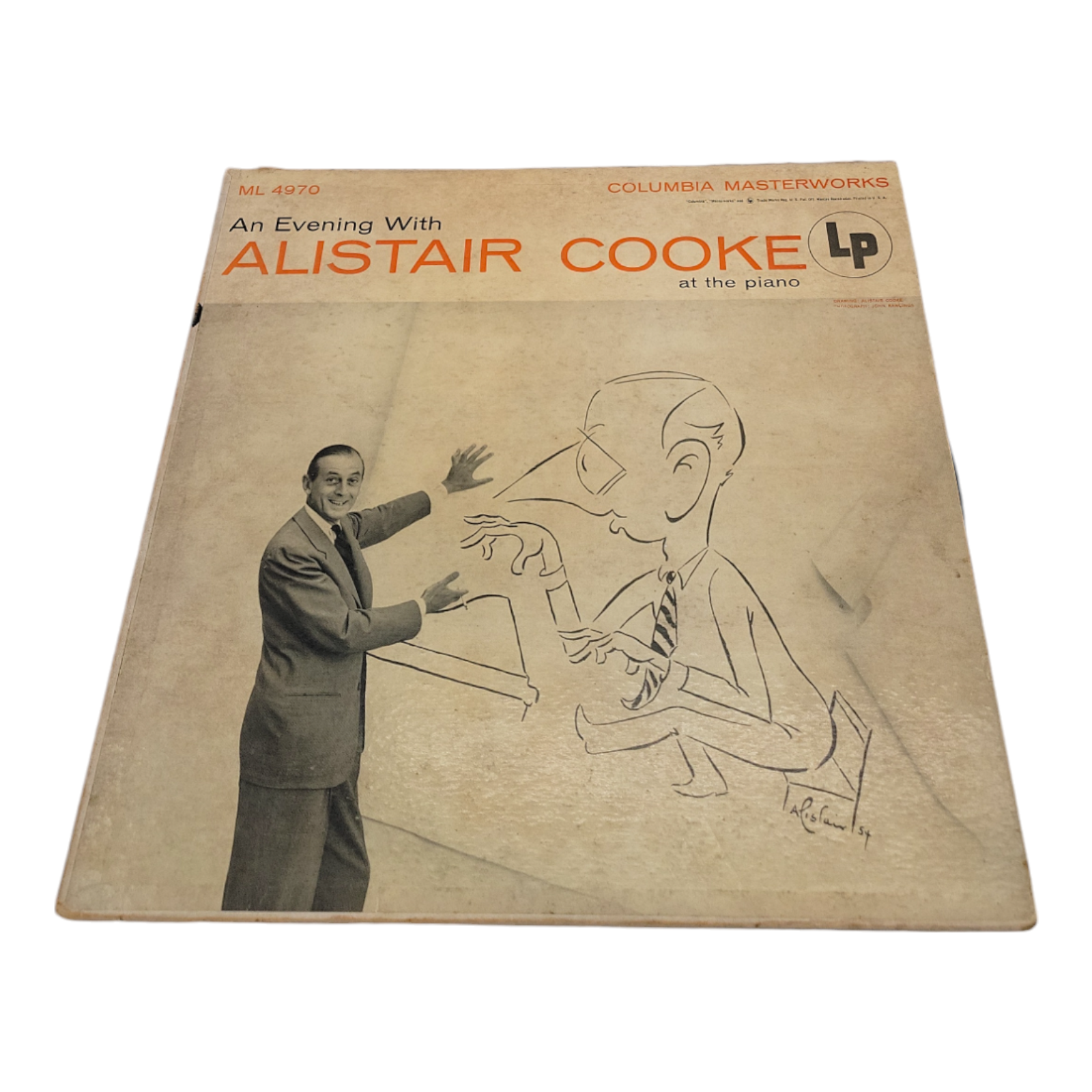 1955 Vintage An Evening with Alistair Cooke at the Piano Original Vinyl LP Album