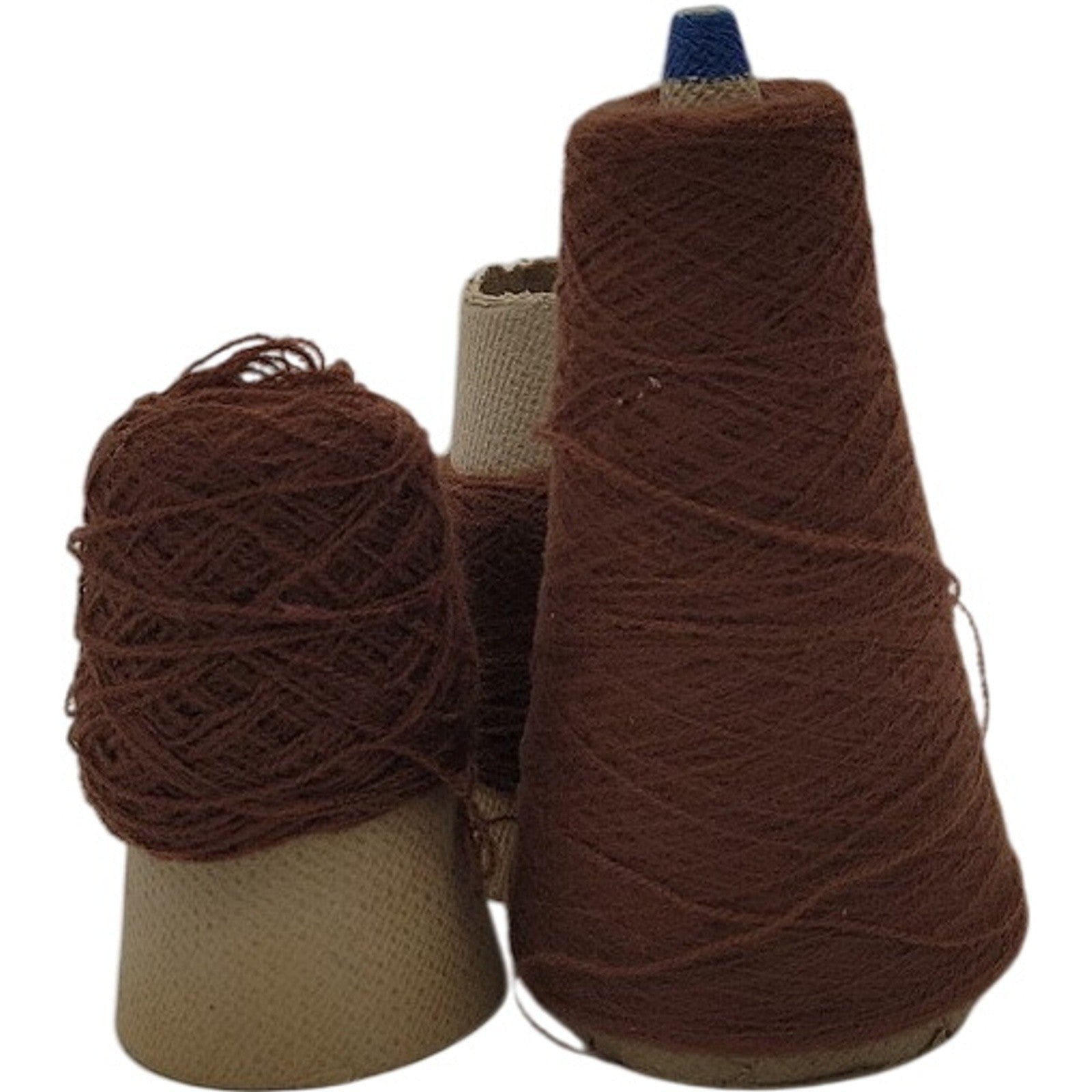 Vintage Templon 2/24 Coffee Brown 100% Acrylic Weaving Cone Yarn Lot of 3