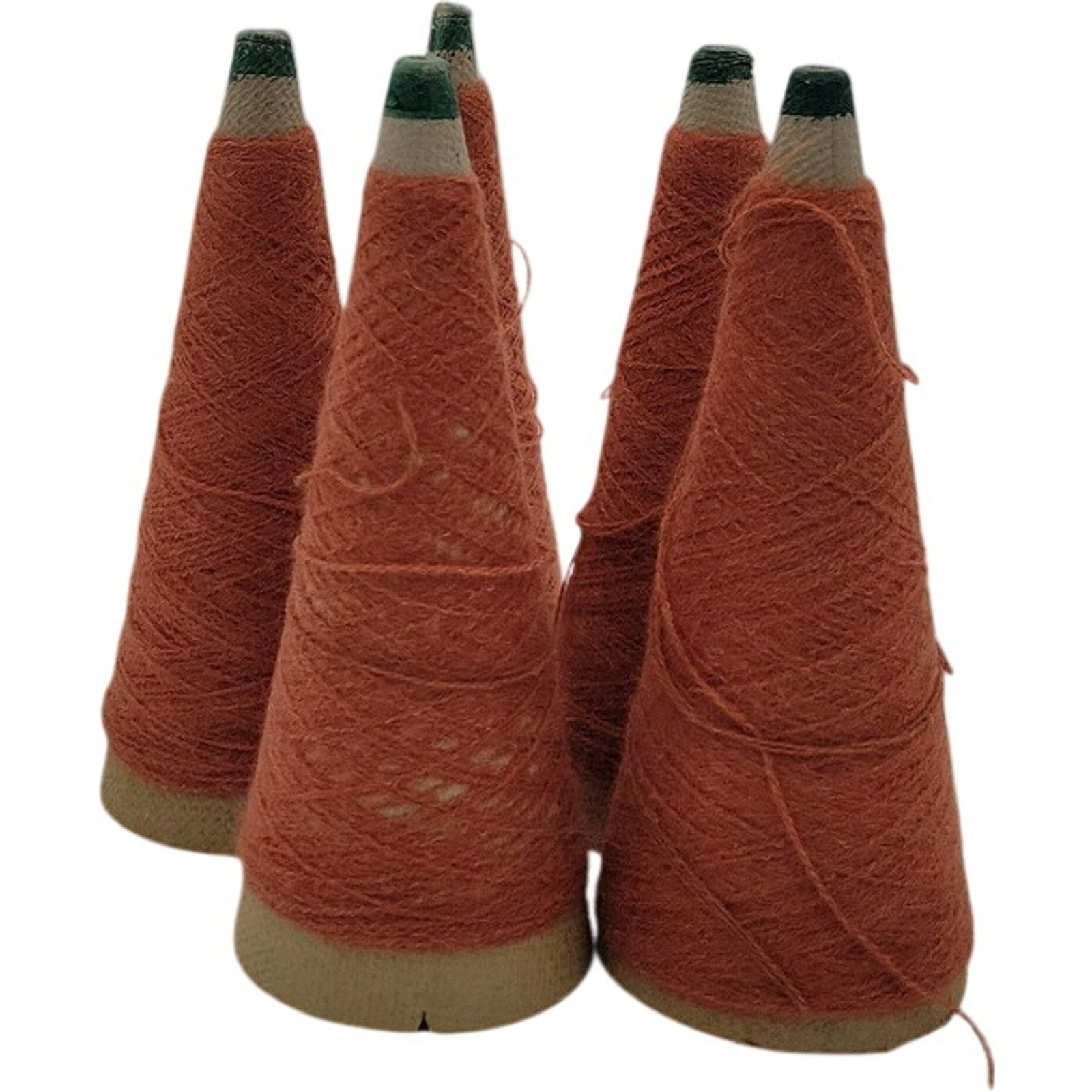 Vintage 1980s Templon 2/24 Yarn Cone DK Spice Heather Lot of 5