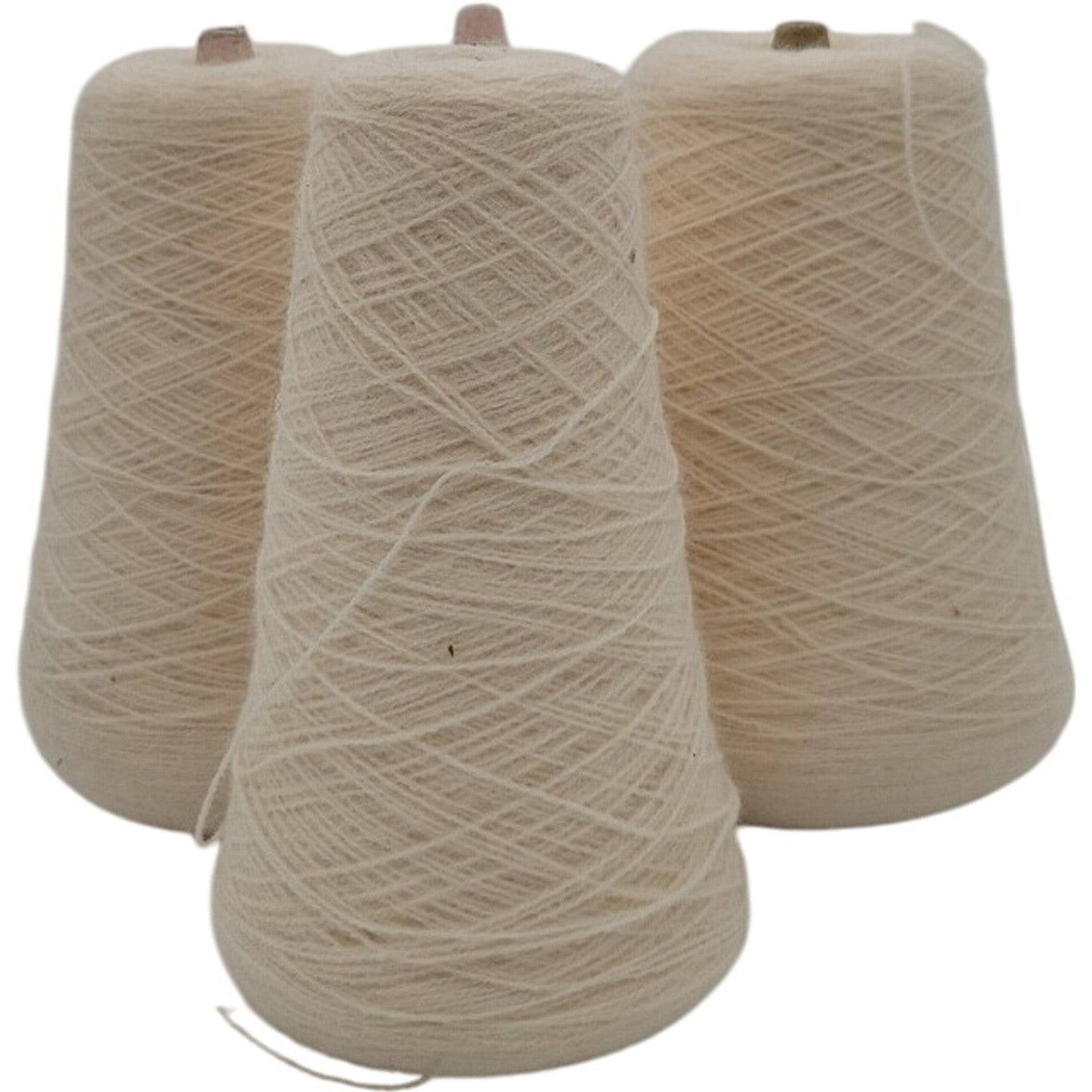 Vintage Templon 2/24 Cream Heather Cone Yarn Weaving Knitting S-78821 Lot of 4