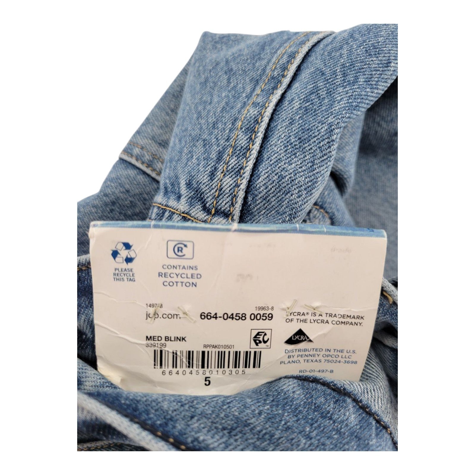 Arizona Jean Co Curvy Skater Jeans Highest Rise Distressed Wide Leg Size 5