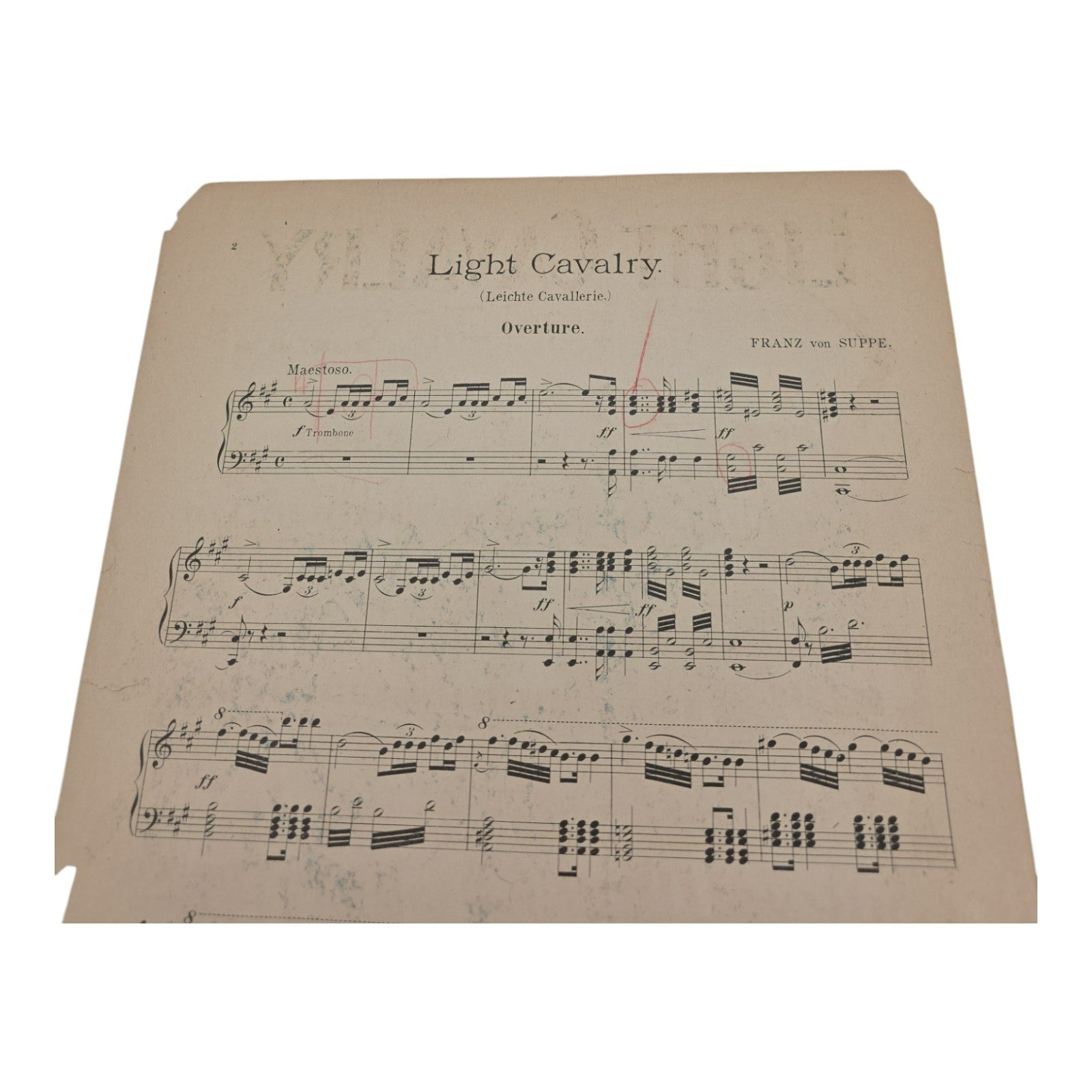 Light Cavalry Overture Sheet Music by Franz Von Suppe