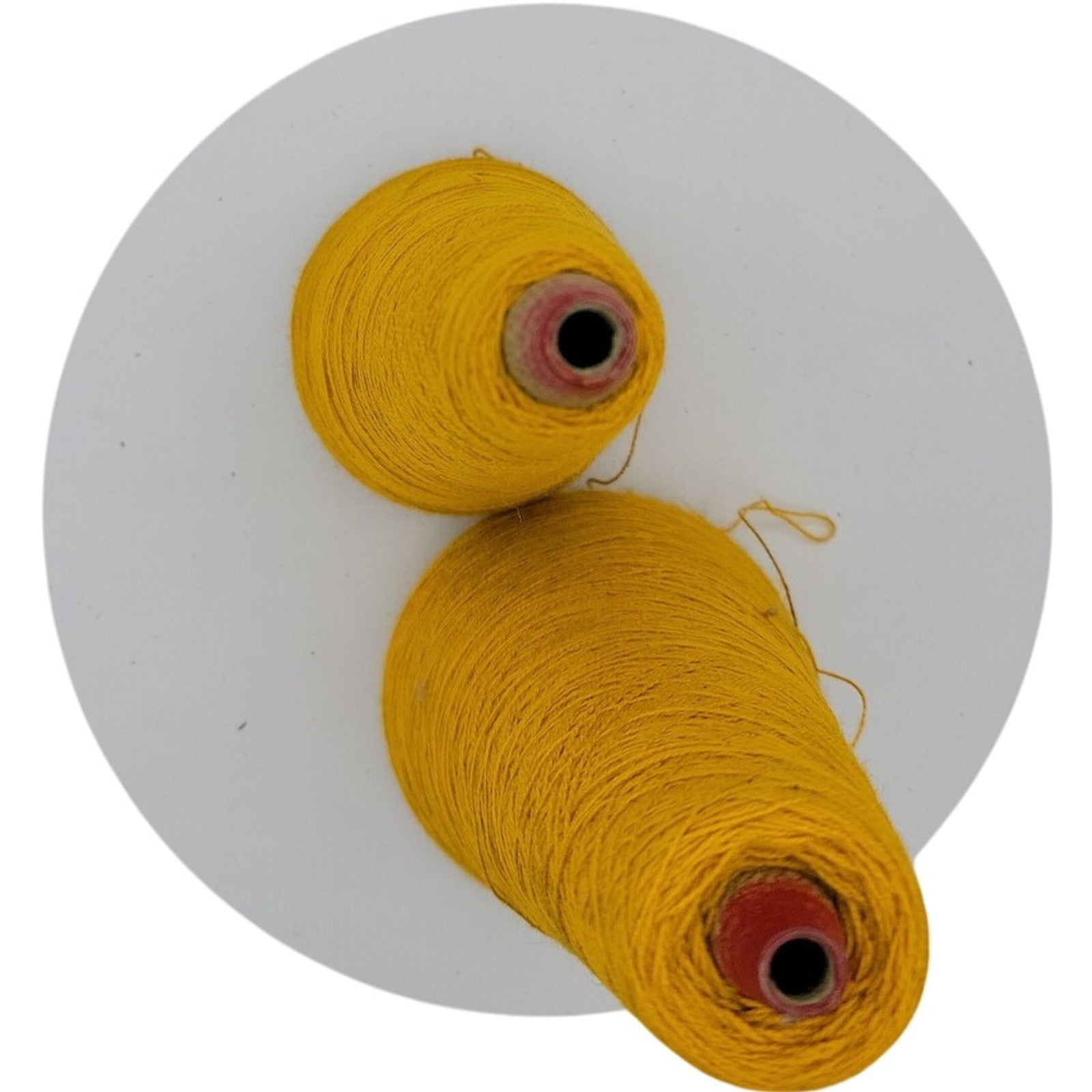 Vintage Pisgah Yarn 2/24 Cone Gold Weaving Knitting Yarn 3527 Lot of 2