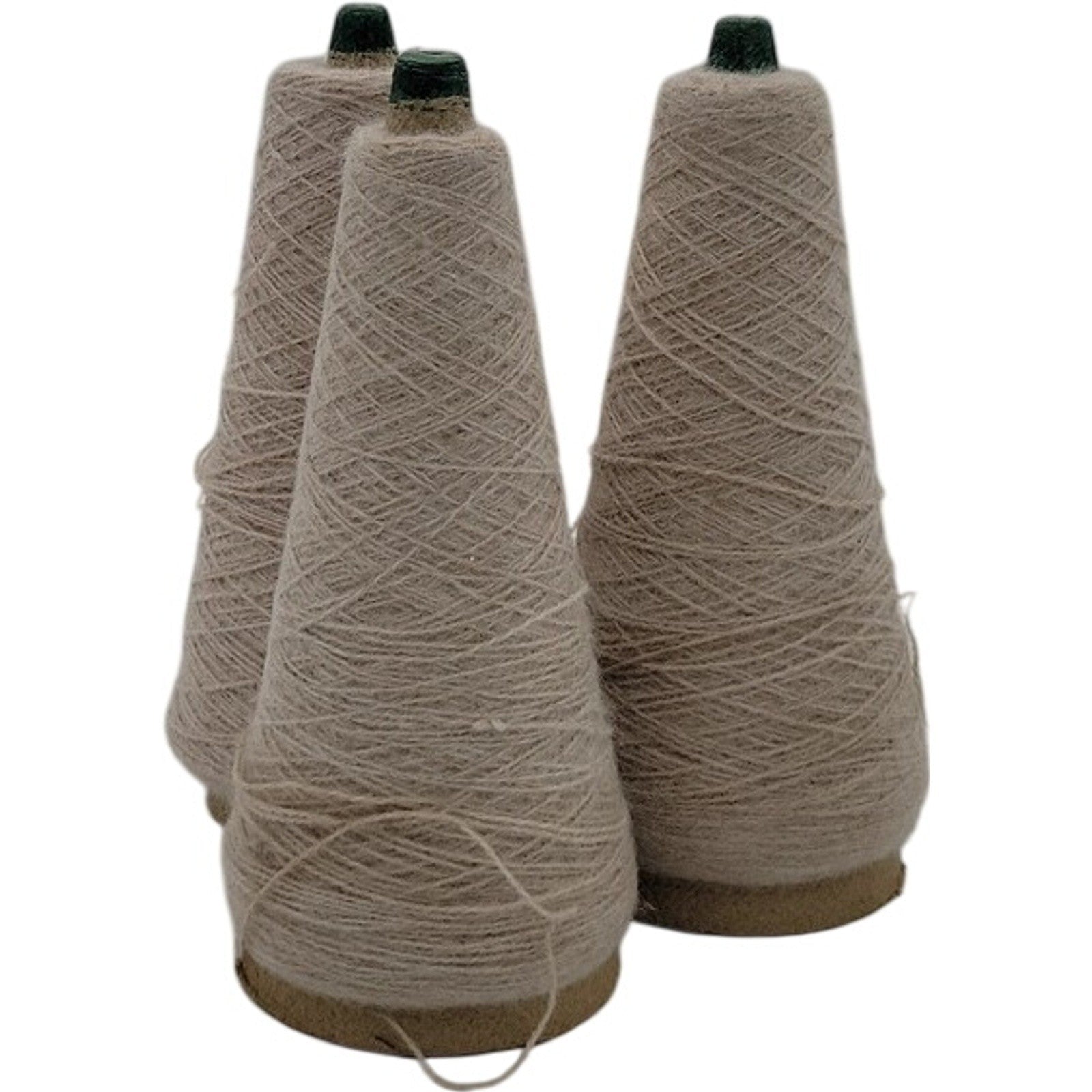 Vintage Templon 2/24 Tan Heather Wool Nylon Blend Cone Yarn Lot S-79823