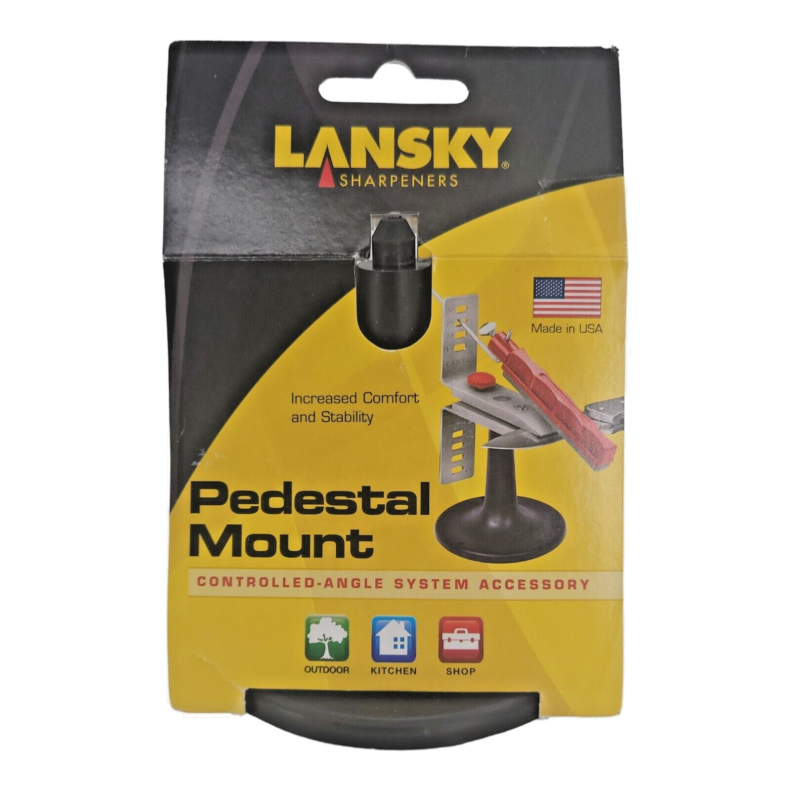 Lansky Sharpeners LM007 Knife Sharpening Pedestal Post Mount Black