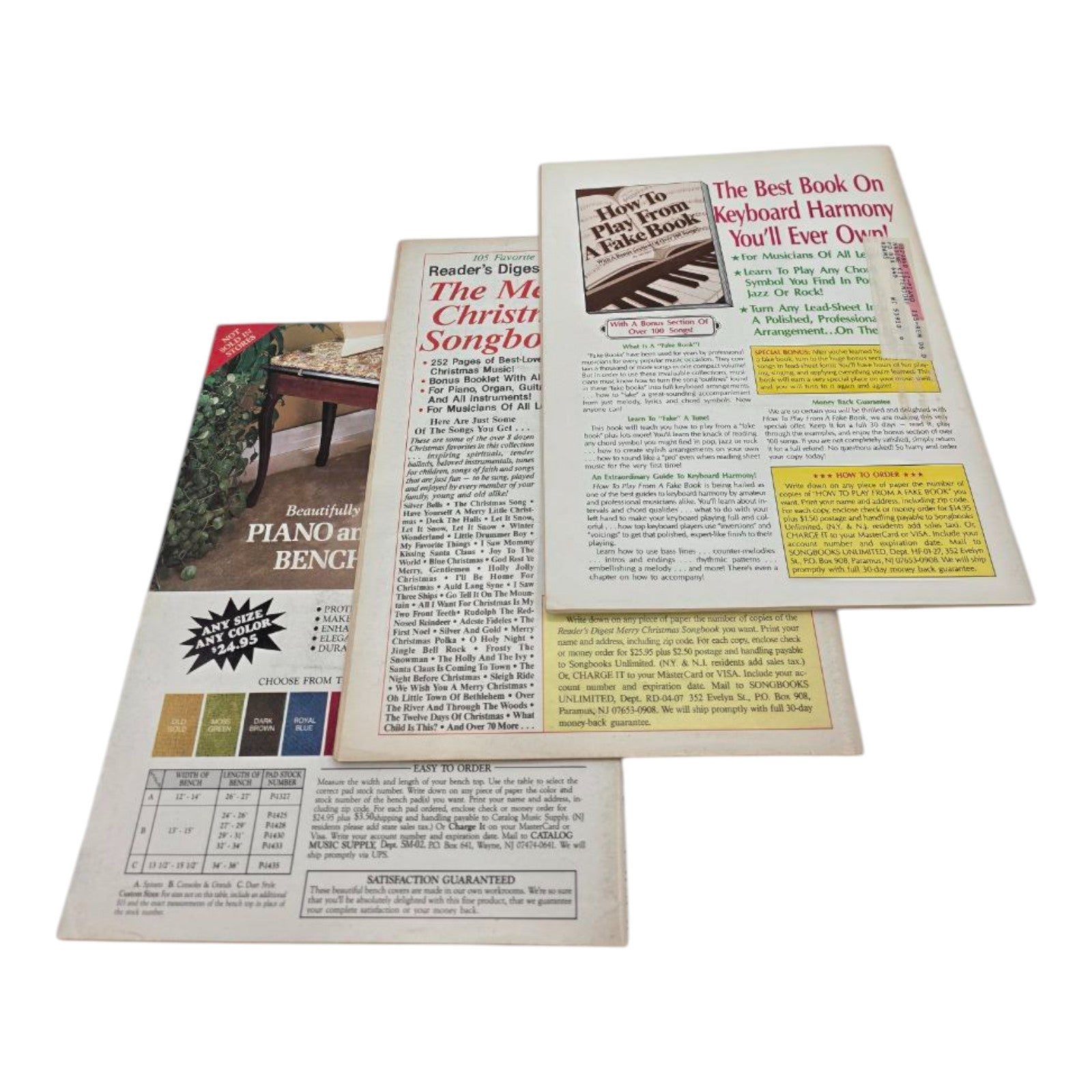 Lot of 3 Vintage Sheet Music Magazines Easy Play features Johnny Mercer 1987
