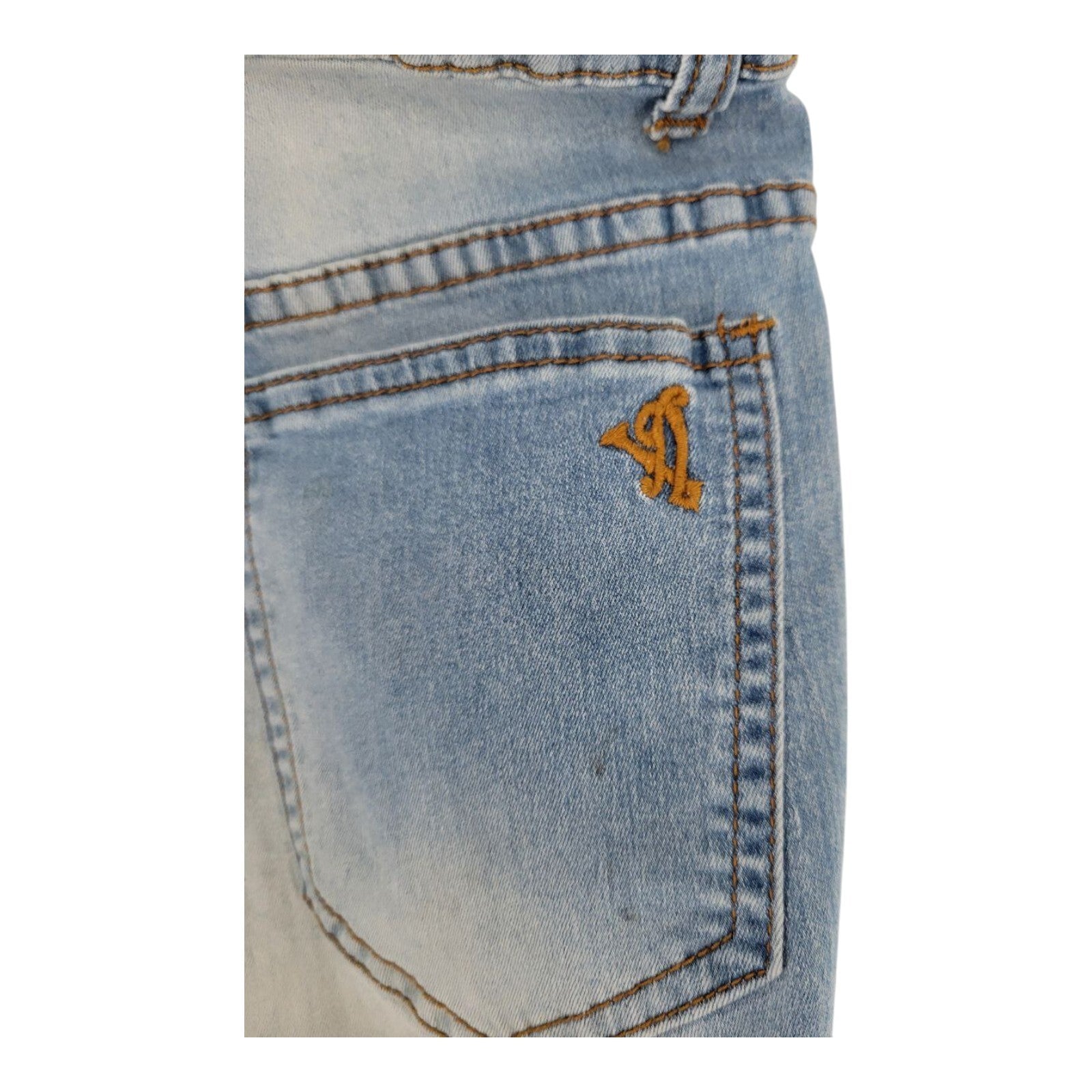 VIP Jeans Light Wash Denim Cargo Jogger Pants Womens Elastic Cuff Size 15/16