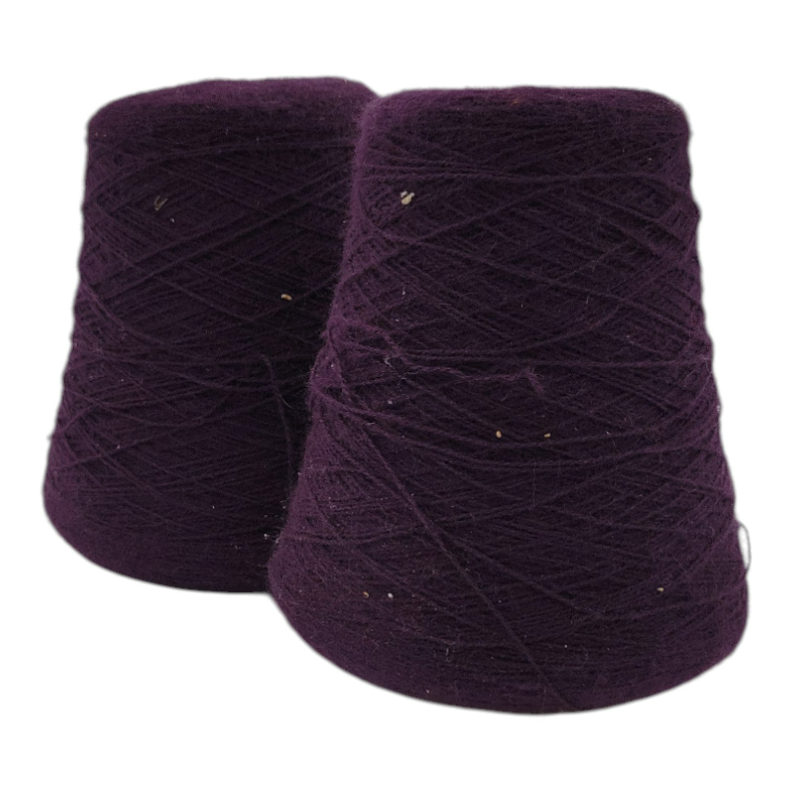 Vintage Unbranded Purple 9589 Yarn Cone Lot of 2