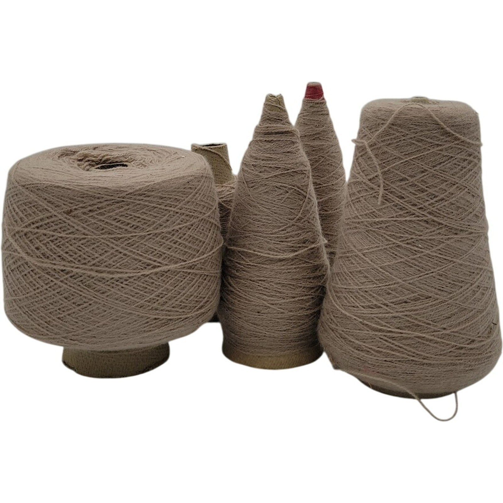 Vintage Templon 2/24 Taupe Heather S-83355 Cone Yarn Lot of 5