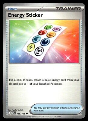 Pokemon 2023 Scarlet & Violet 151 Energy Sticker Uncommon Near Mint Card