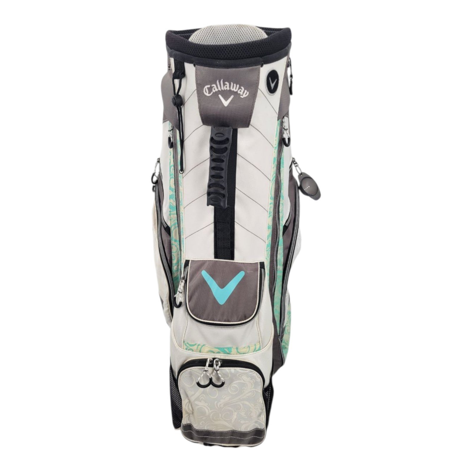 Callaway Ladies White Teal Golf Cart Bag 14-Way Divider Compartment