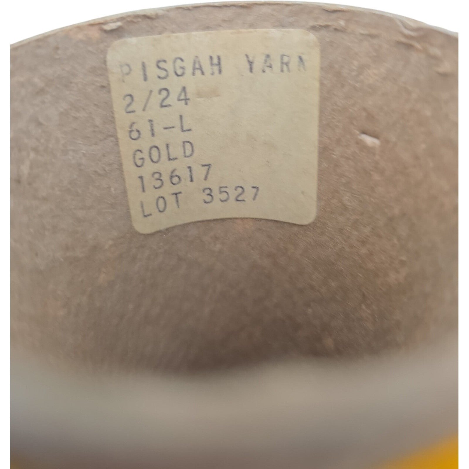 Vintage Pisgah Yarn 2/24 Cone Gold Weaving Knitting Yarn 3527 Lot of 2