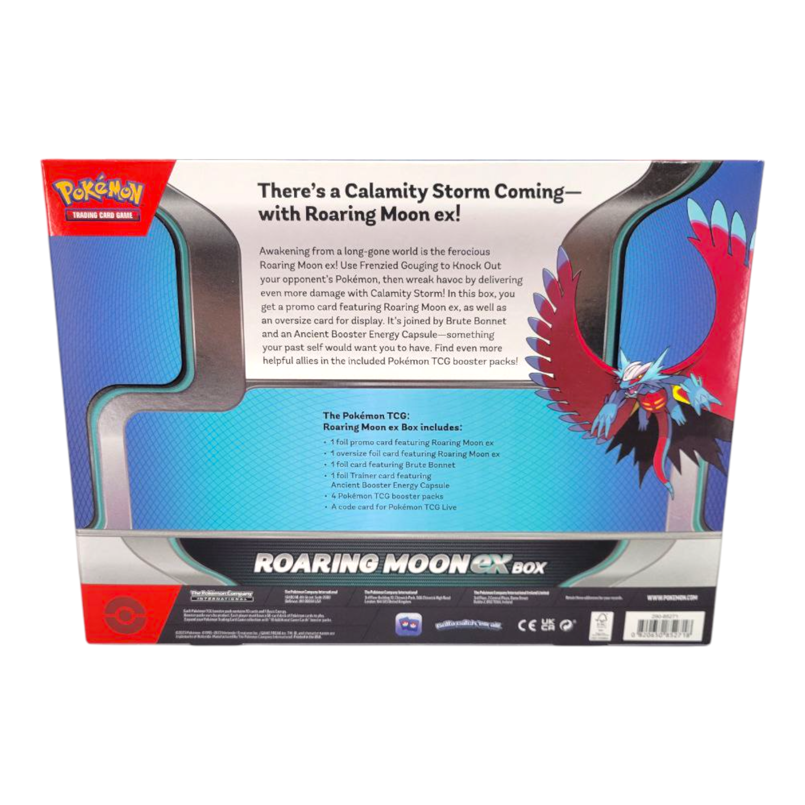 Pokemon TCG Roaring Moon ex Box Set with Promo Cards and Booster Packs