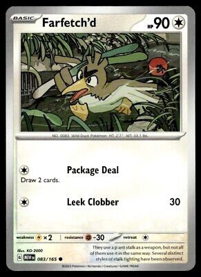 Pokemon 2023 Scarlet & Violet 151 Farfetch'd Common #83 Near Mint Card