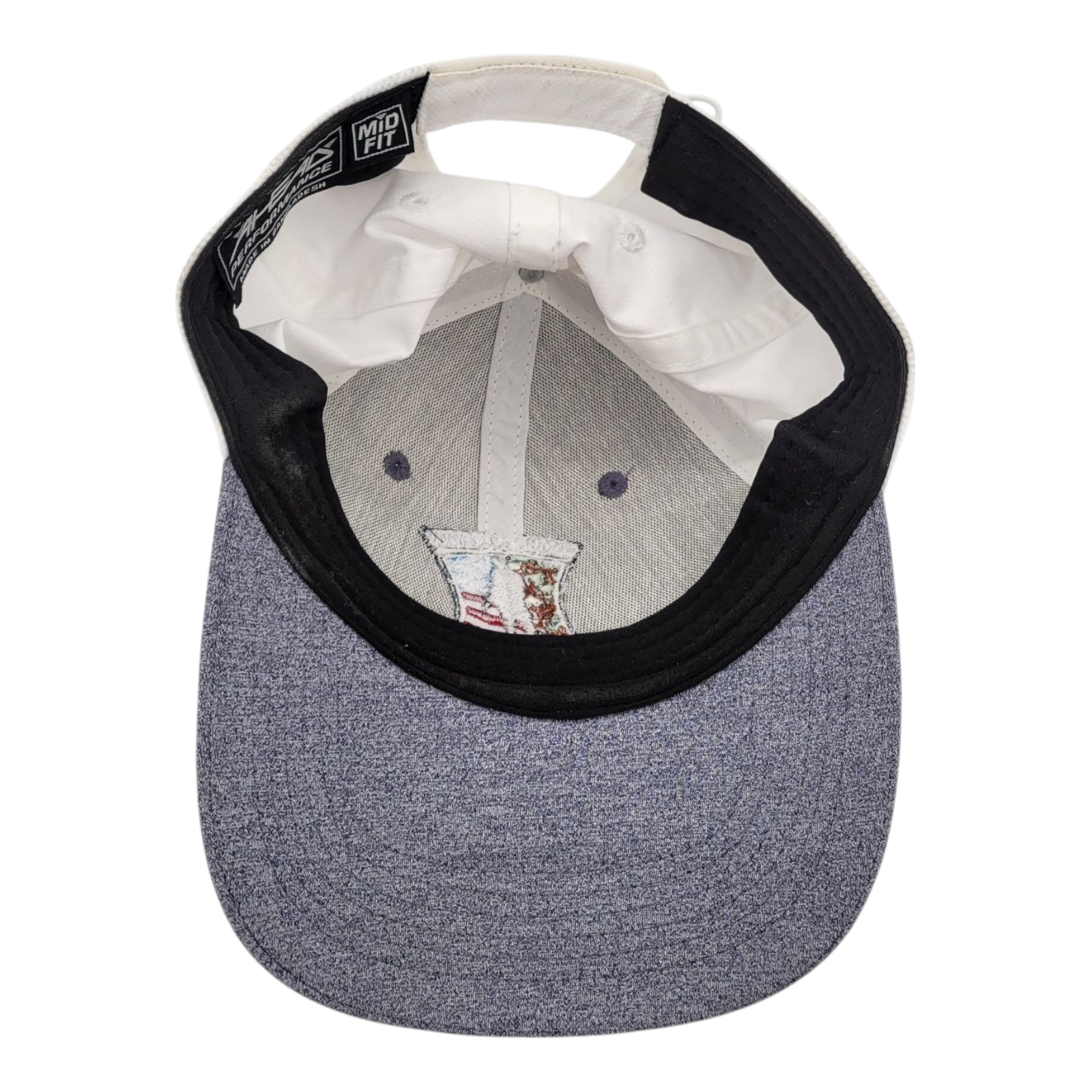 AHEAD Mid Fit Combat Veterans to Careers Adjustable Baseball Hat Gray White