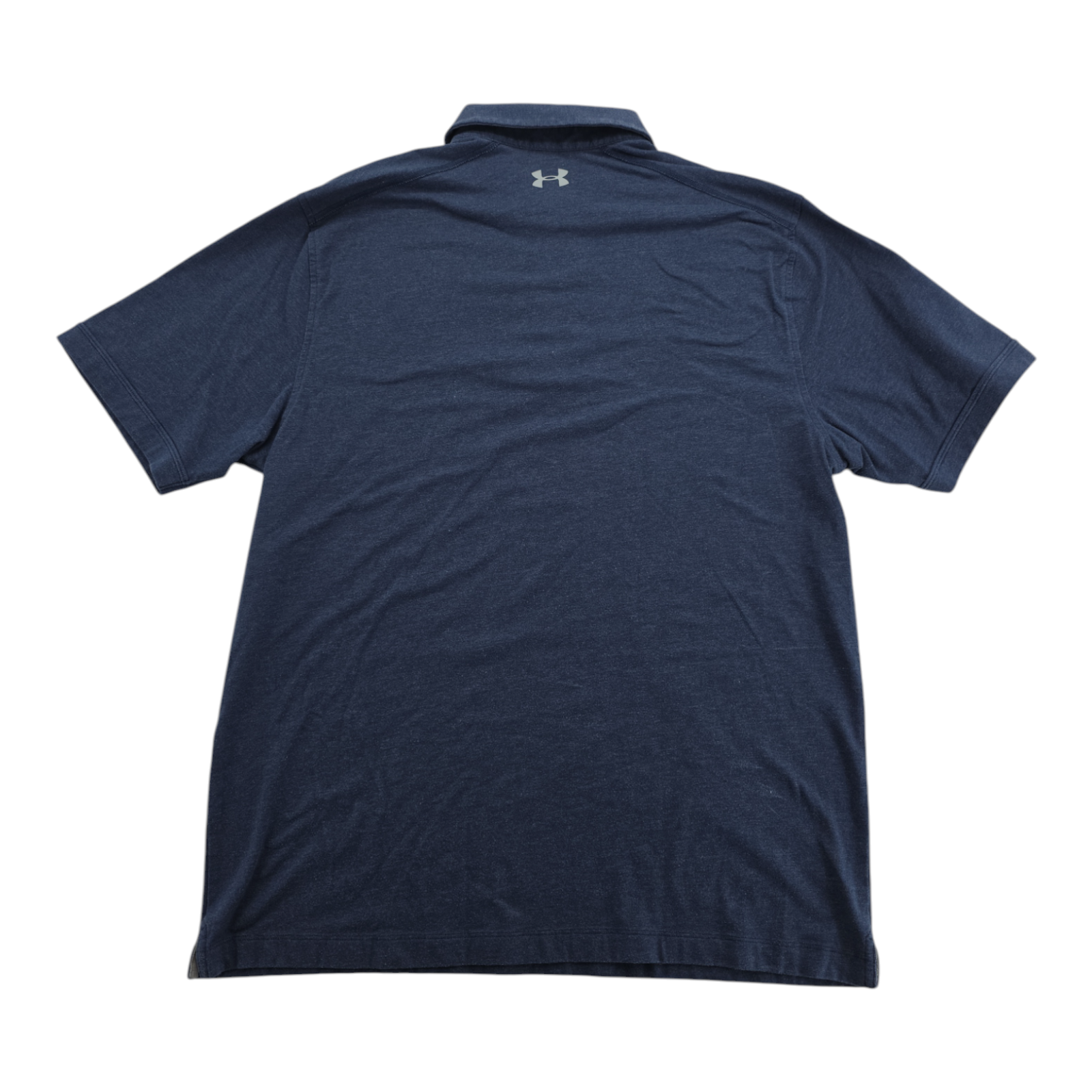 Under Armour HeatGear Polo Shirt Blue Short Sleeve Loose Fit Size XL