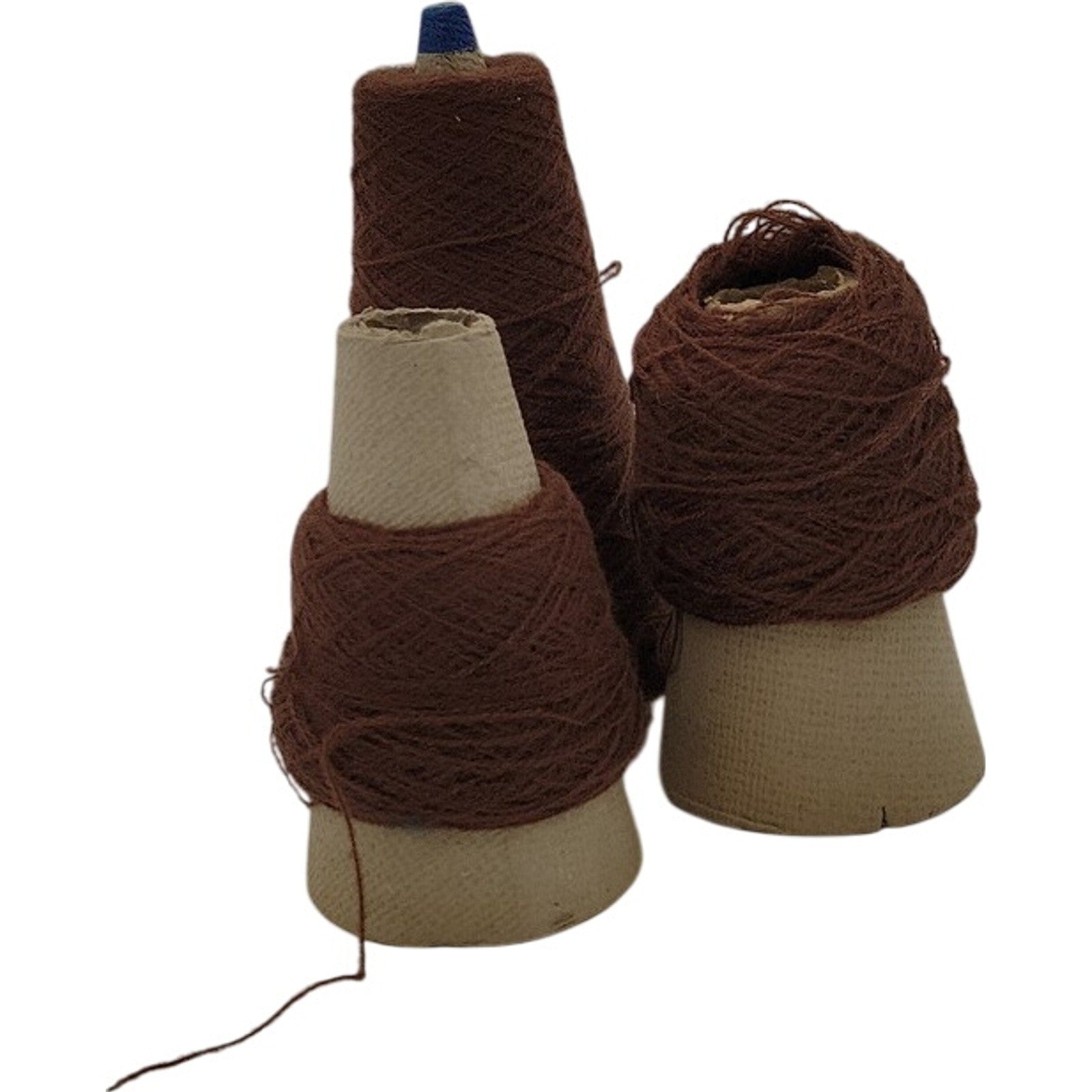 Vintage Templon 2/24 Coffee Brown 100% Acrylic Weaving Cone Yarn Lot of 3