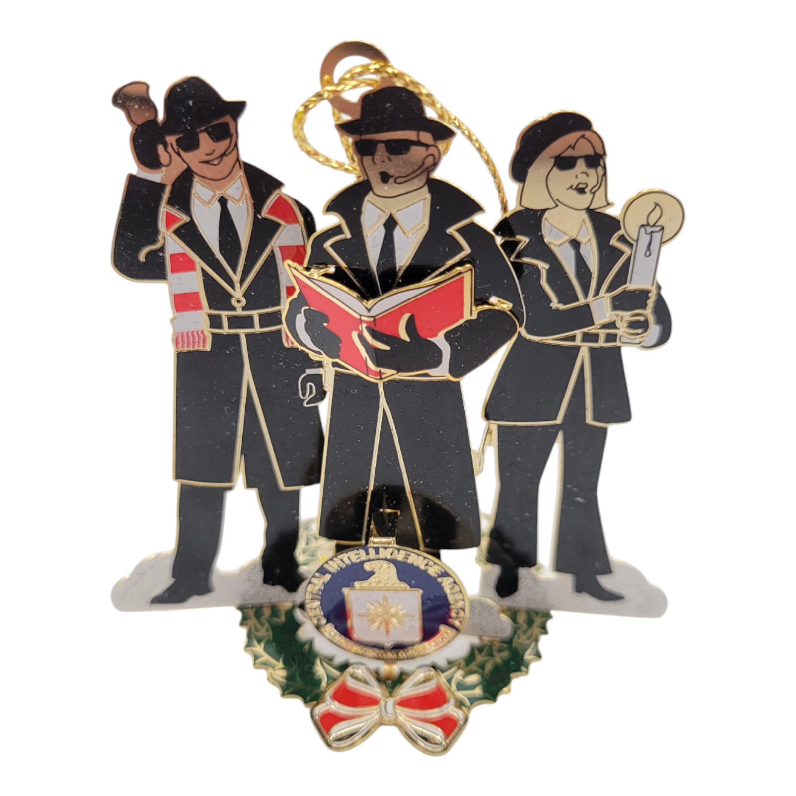 Central Intelligence Agency CIA Holiday Christmas Ornament Spy Carolers