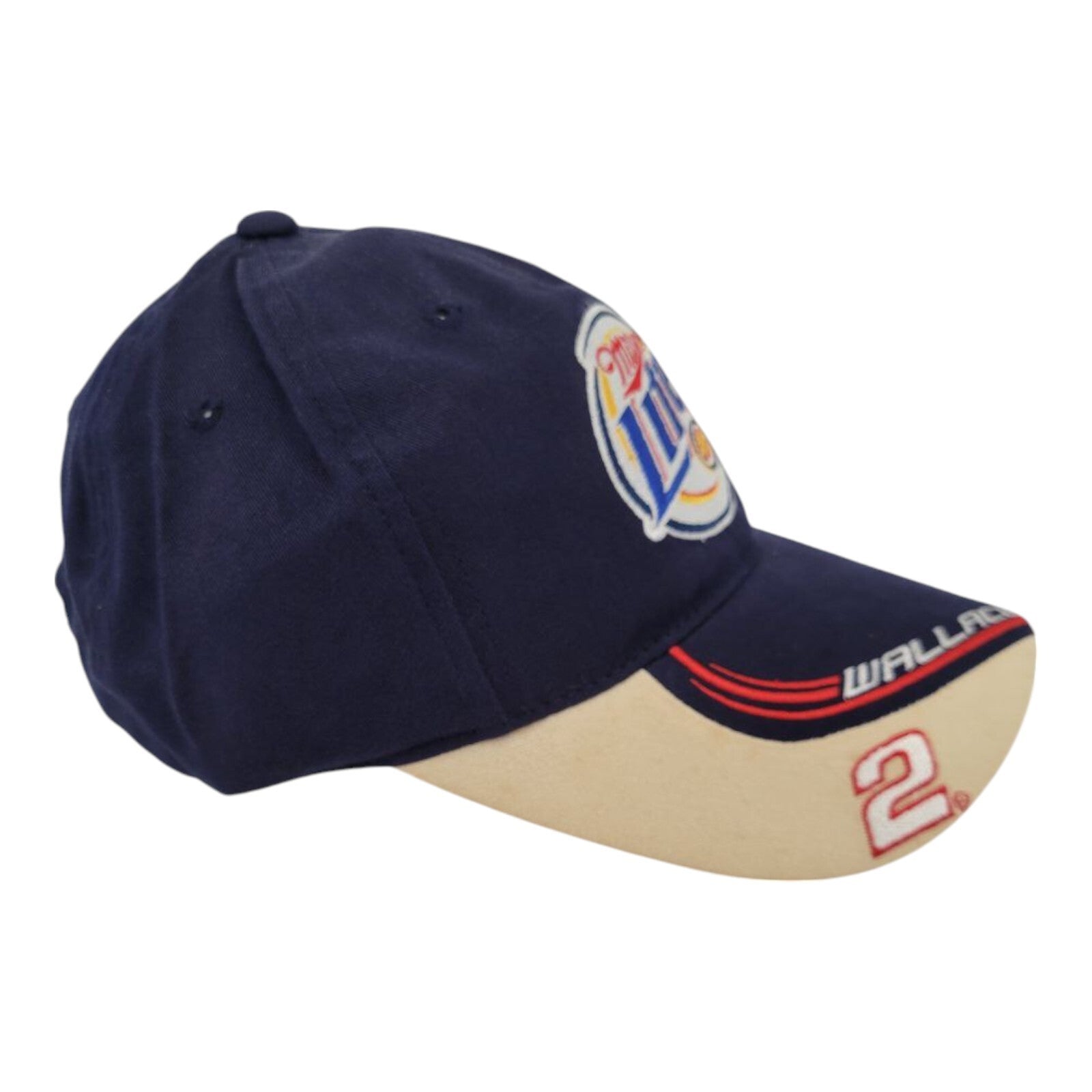 Winners Circle Rusty Wallace Miller Lite #2 Racing Hat Adjustable Navy One Size