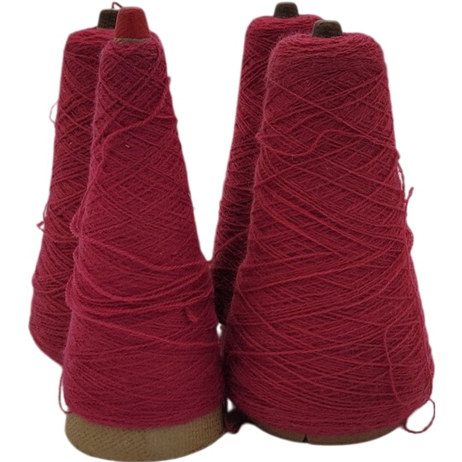 Vintage Templon 2/27 Raspberry 100% Creslan Acrylic Cone Yarn S-88953 Lot of 4